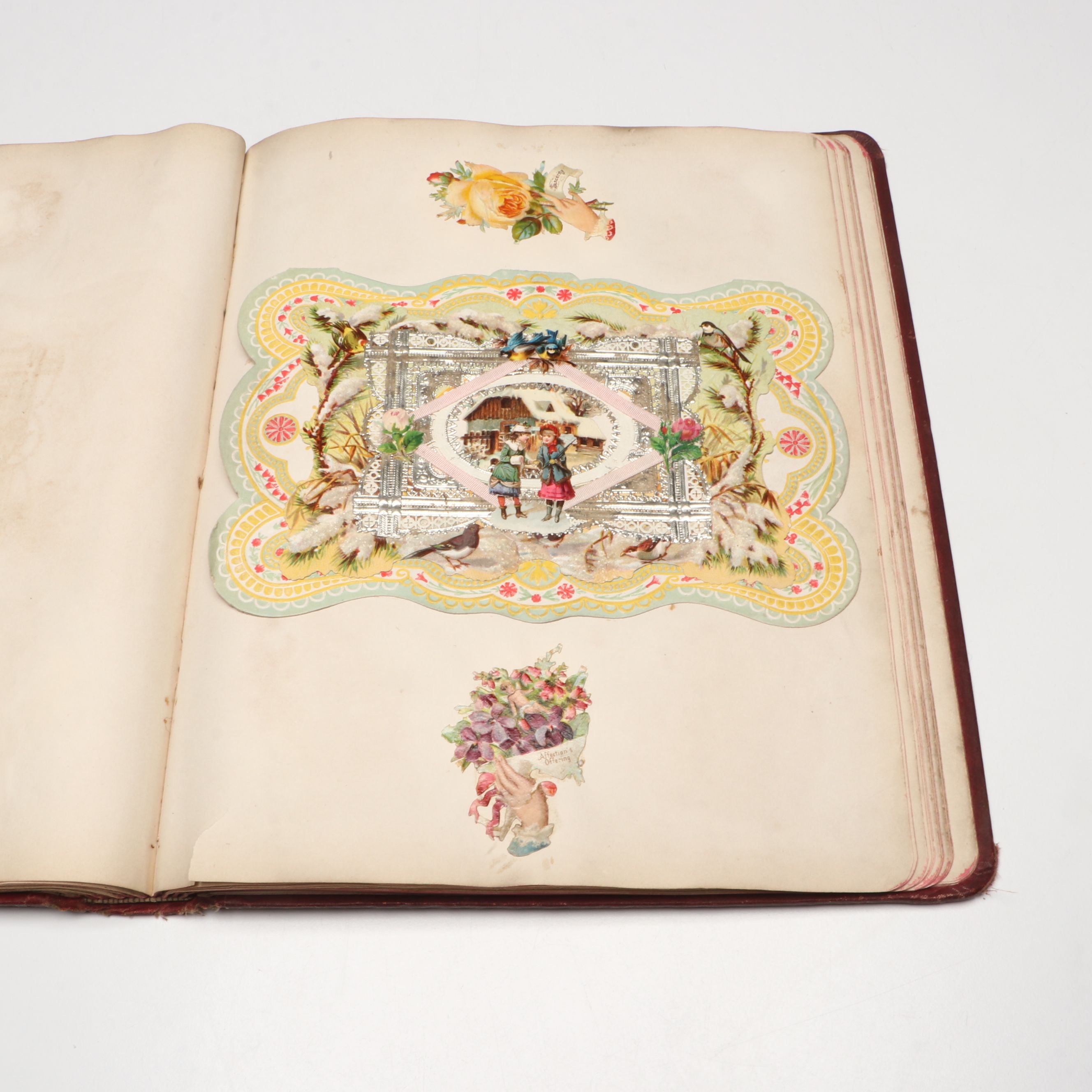Victorian Scrapbook of Die-Cuts and Ephemera, Late 19th/Early 20th Century