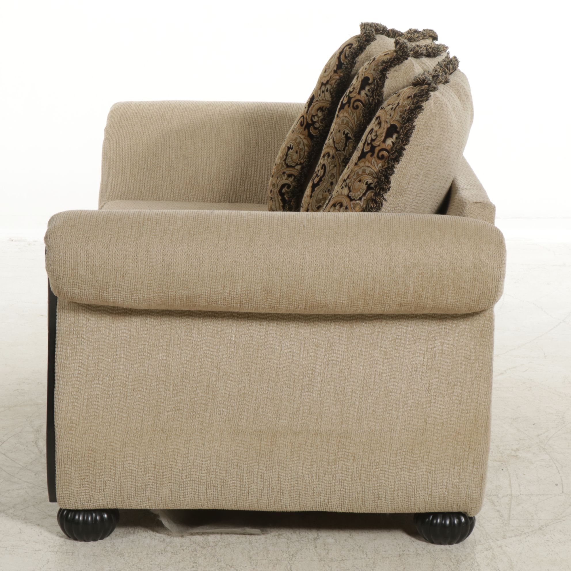 Washington Furniture Empire Style Sofa with Accent Pillows, 21st Century