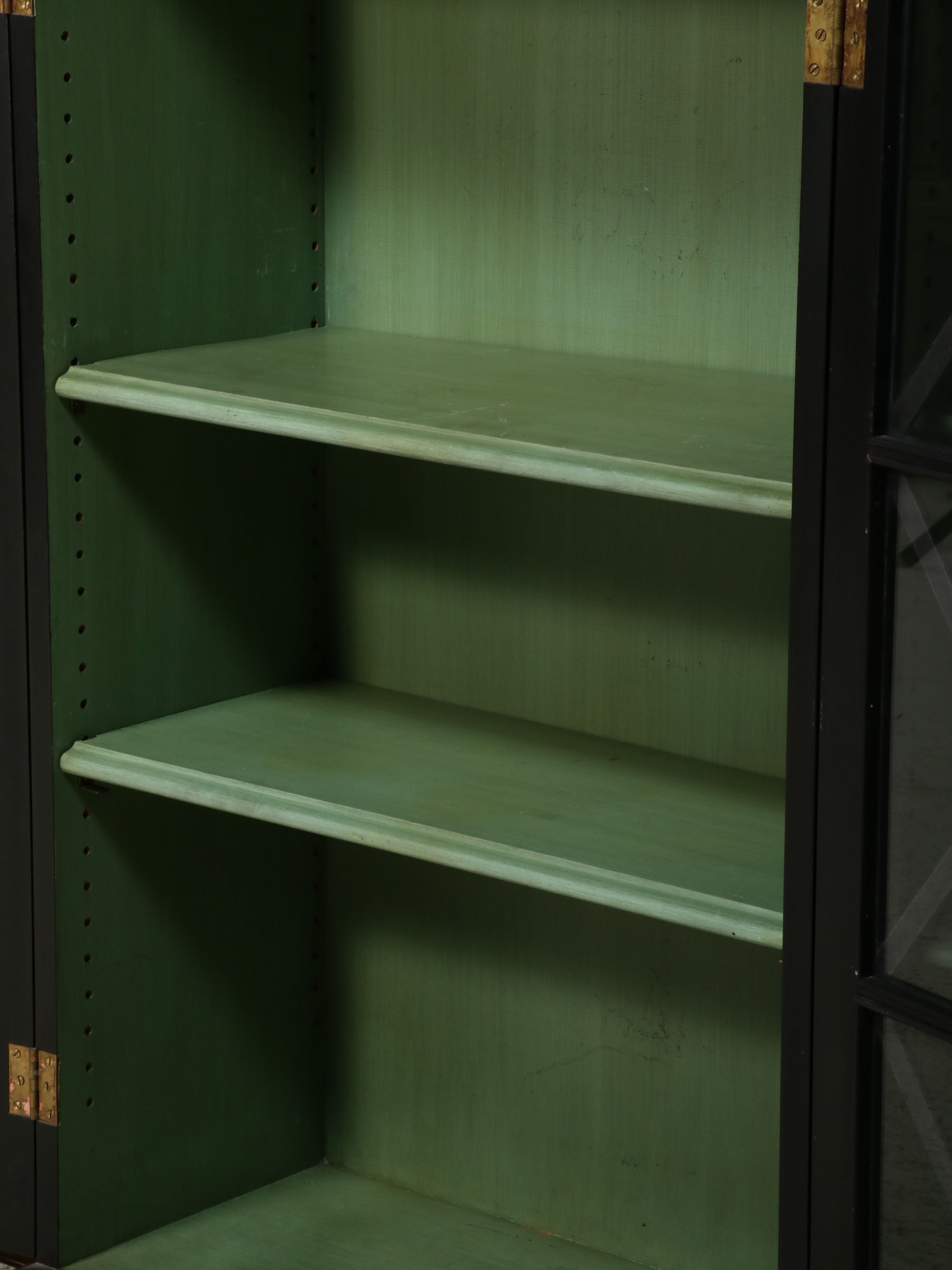 Chinese Style Lacquered Breakfront China Cabinet
