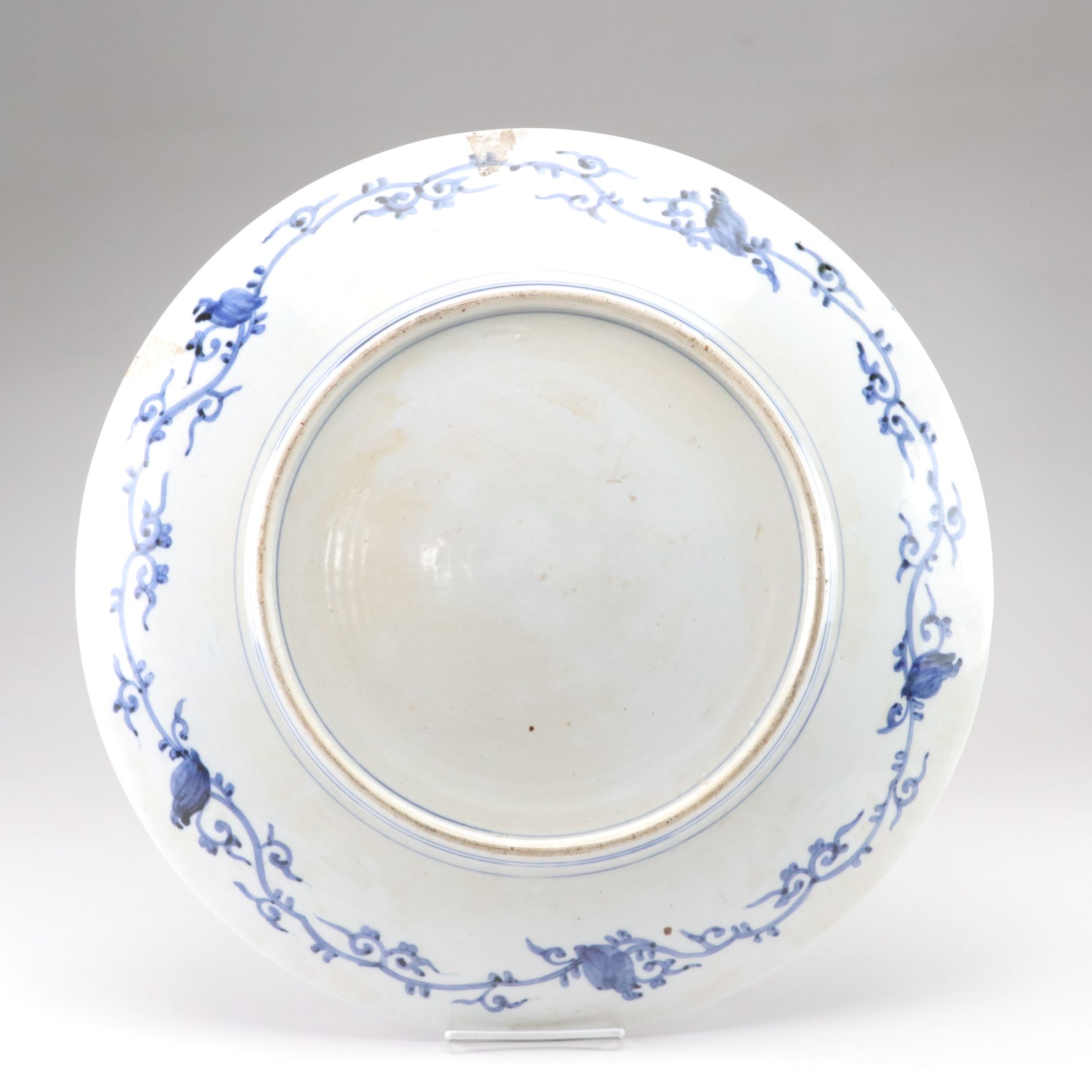 Large Japanese Imari Porcelain Platter with Nature Scene