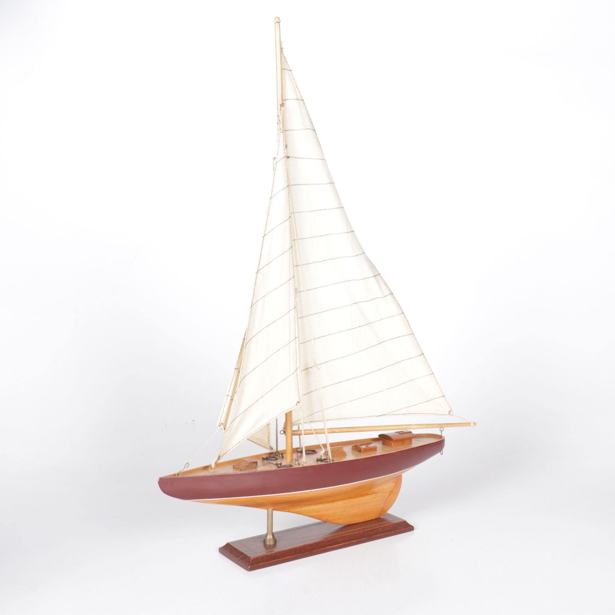 Wooden Model Figure Sail Boats and Speed Boat