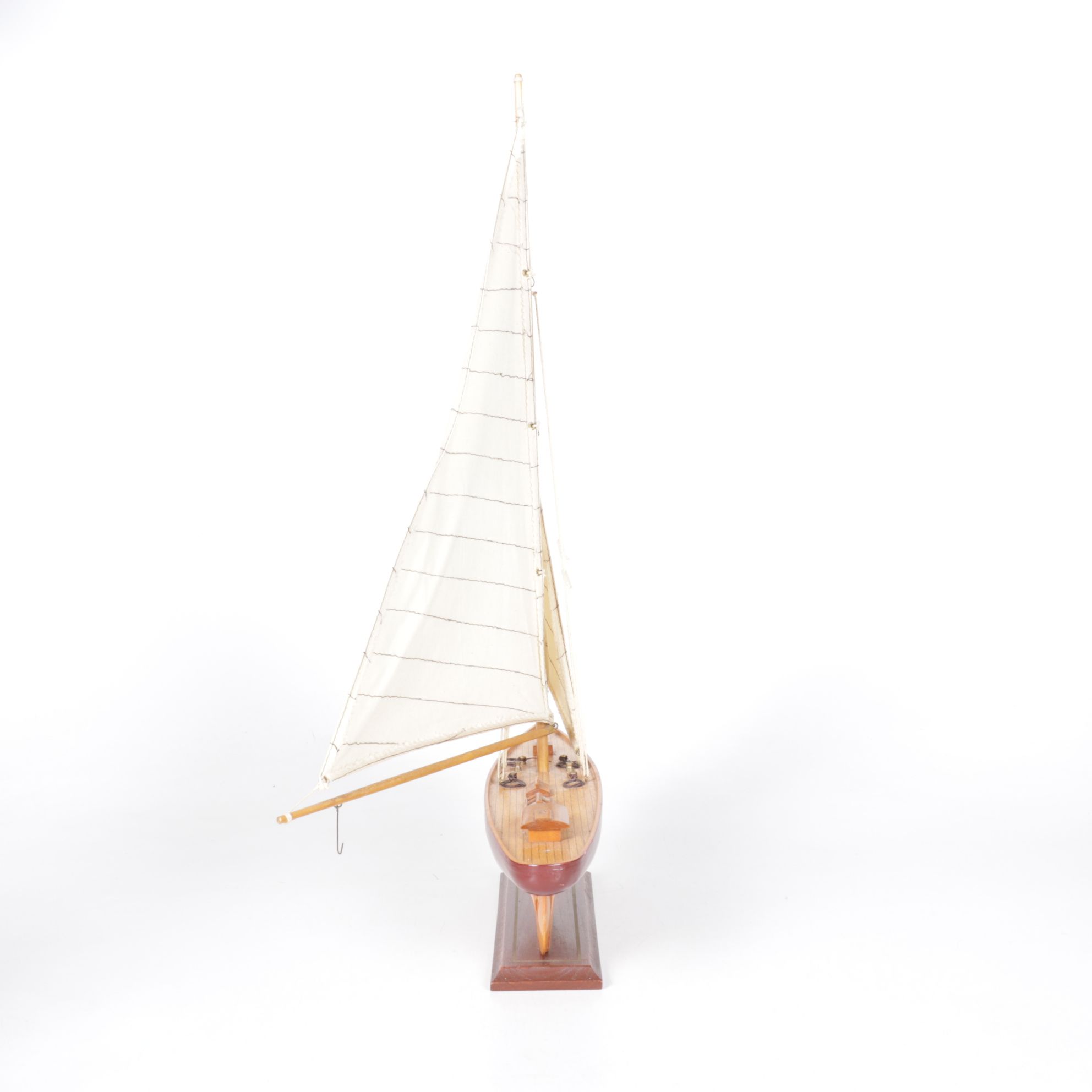 Wooden Model Figure Sail Boats and Speed Boat