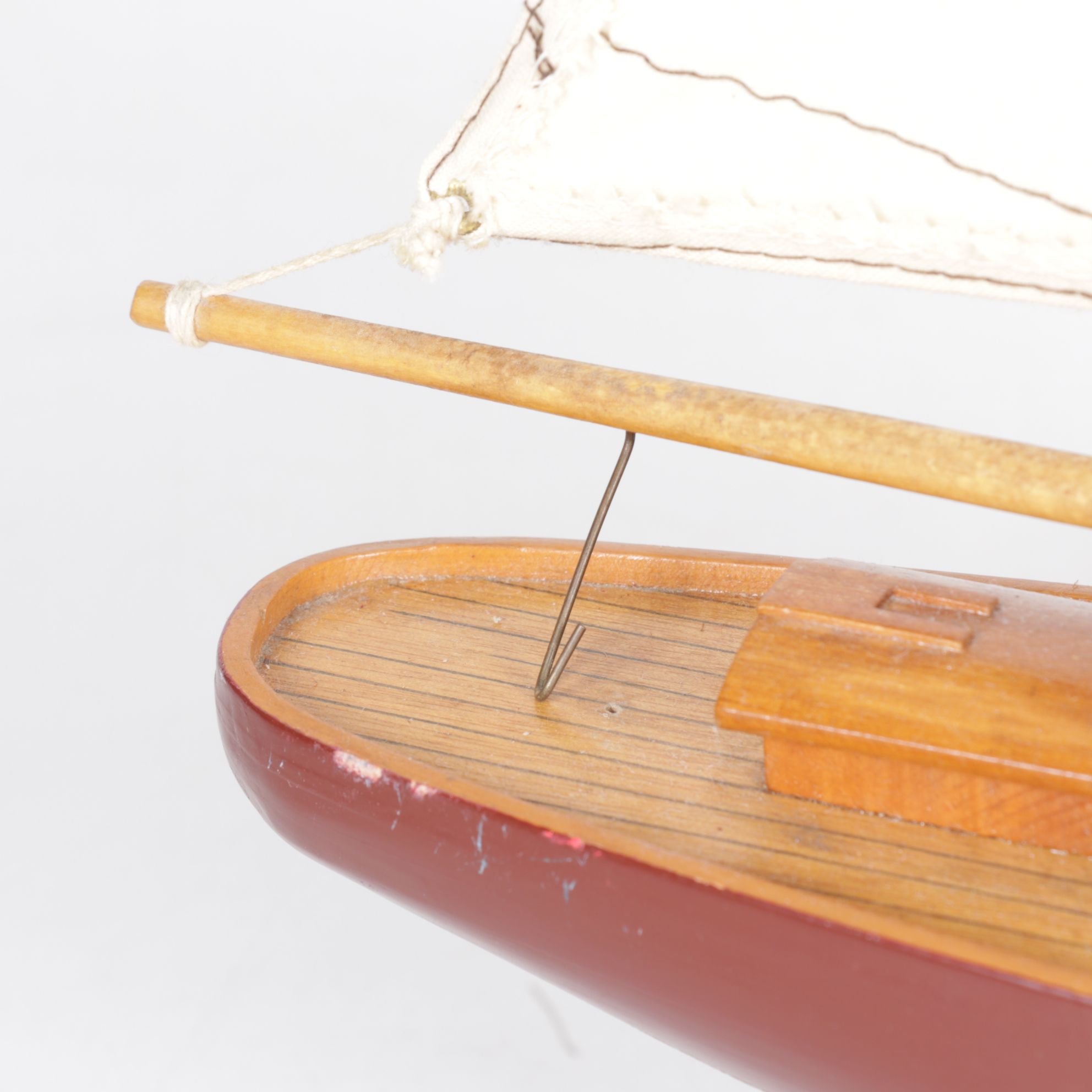 Wooden Model Figure Sail Boats and Speed Boat