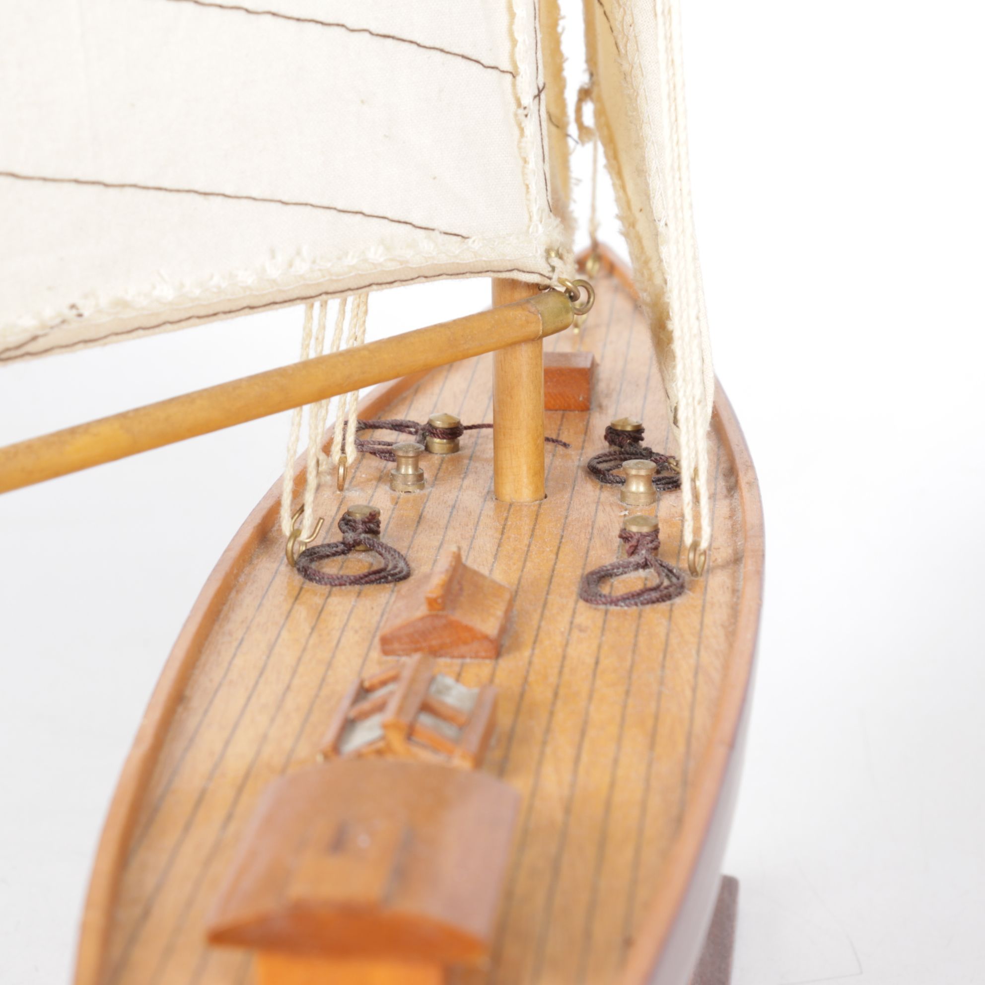 Wooden Model Figure Sail Boats and Speed Boat