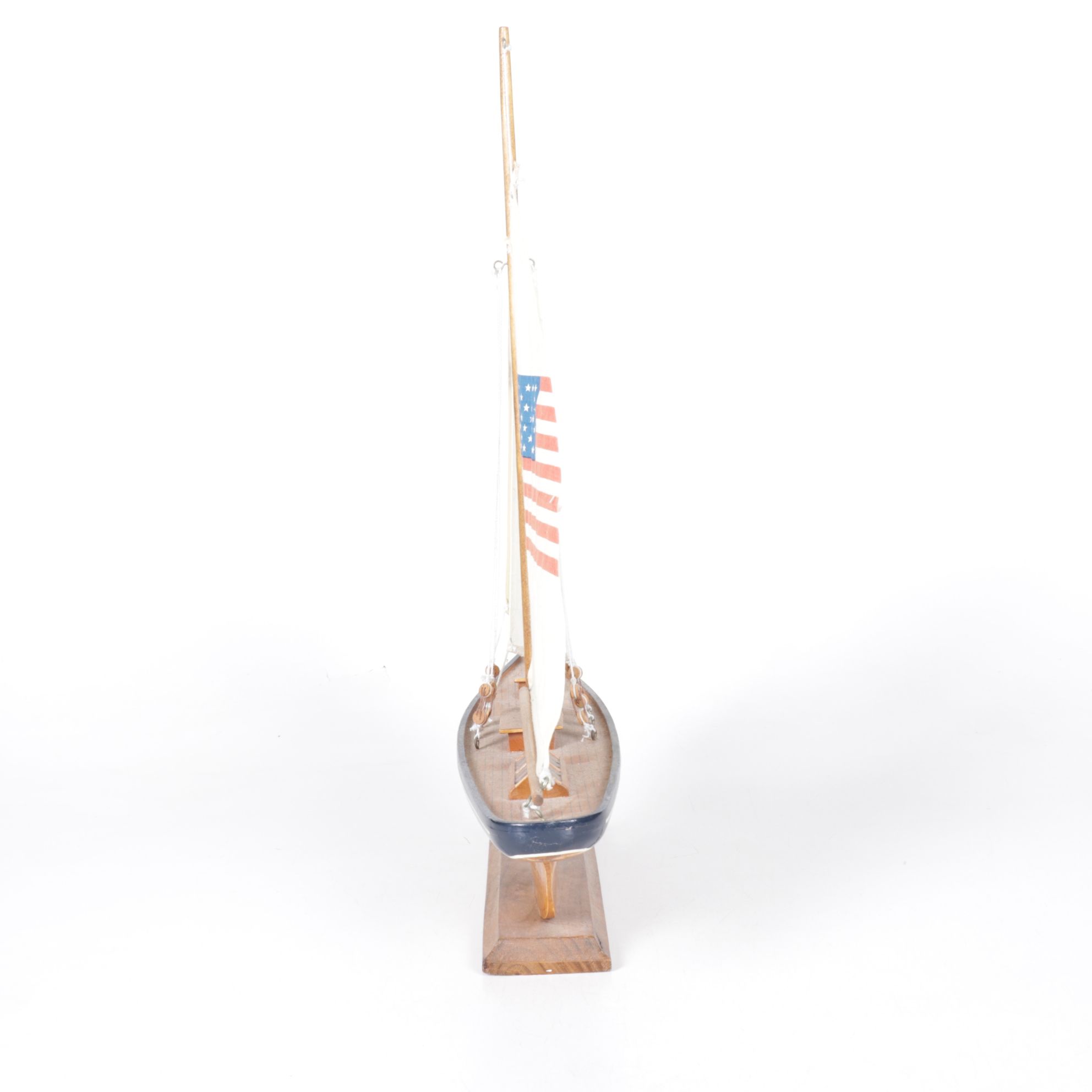 Wooden Model Figure Sail Boats and Speed Boat