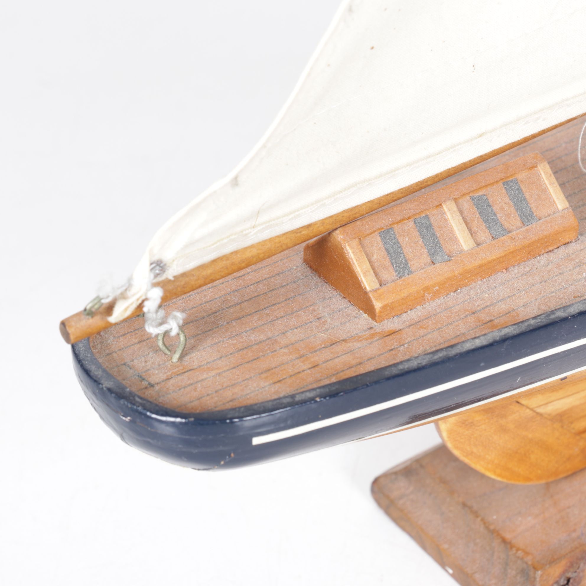 Wooden Model Figure Sail Boats and Speed Boat