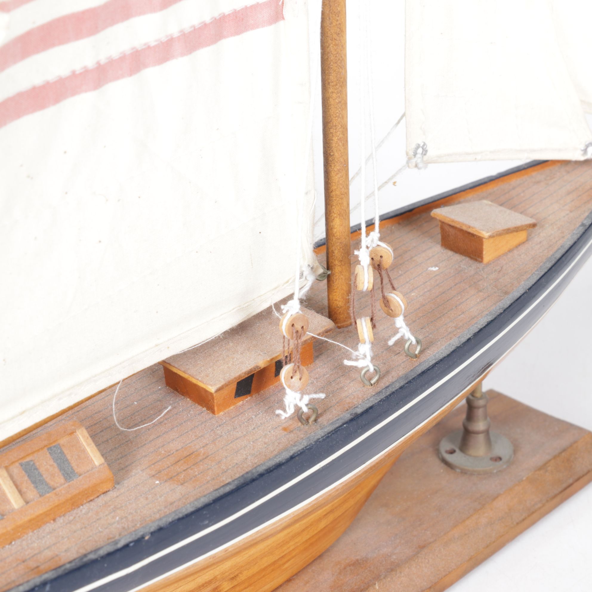 Wooden Model Figure Sail Boats and Speed Boat