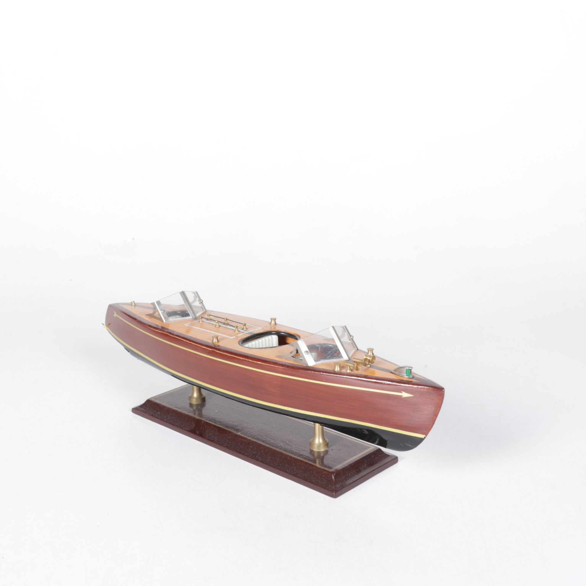 Wooden Model Figure Sail Boats and Speed Boat