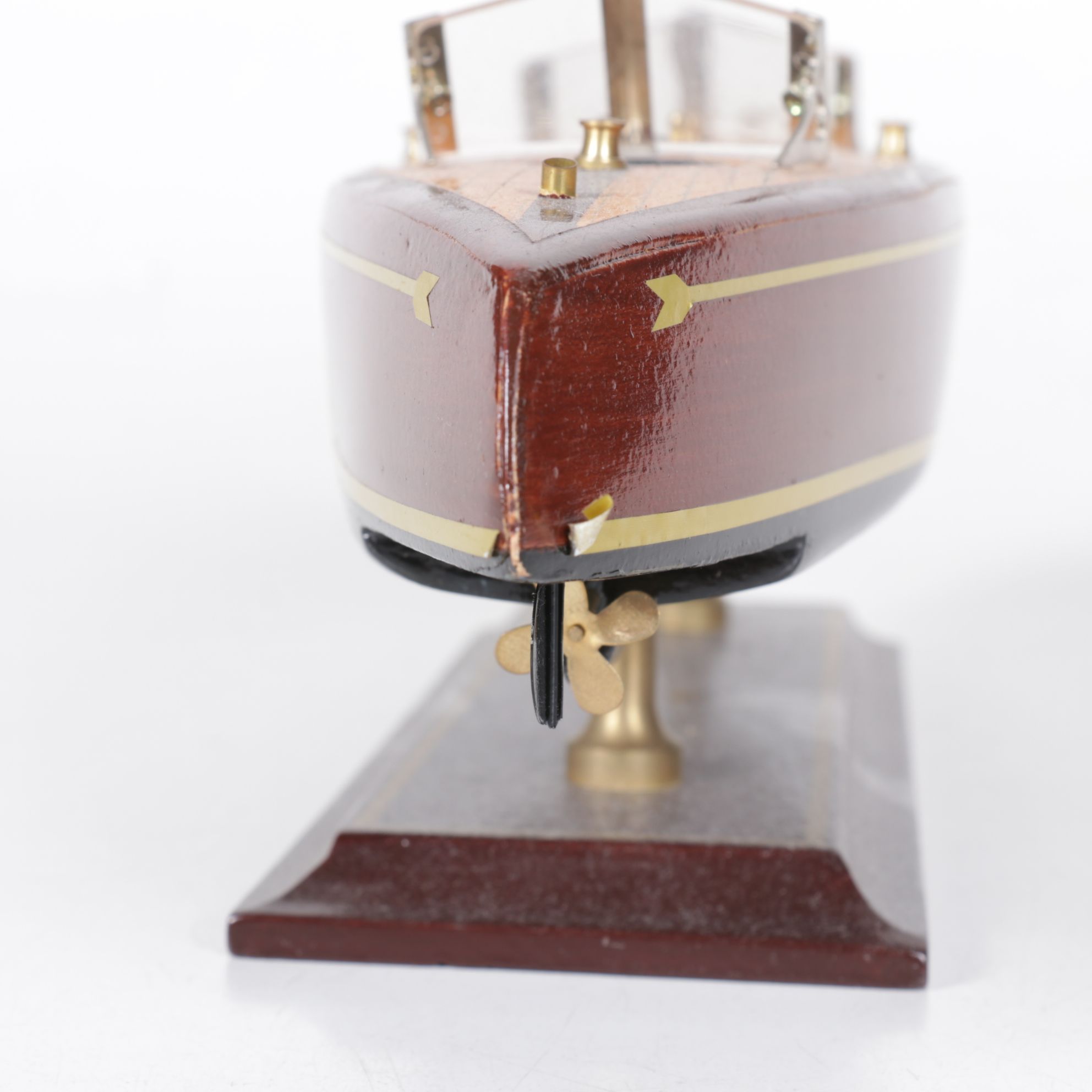 Wooden Model Figure Sail Boats and Speed Boat