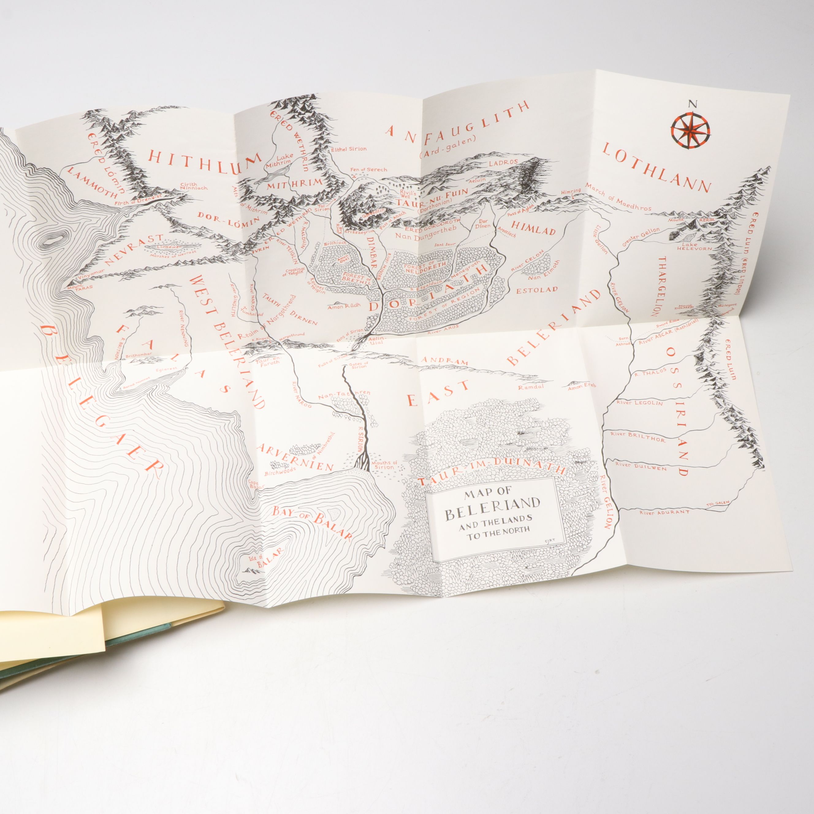 First American Edition "The Silmarillion" by J. R. R. Tolkien with Map, 1977