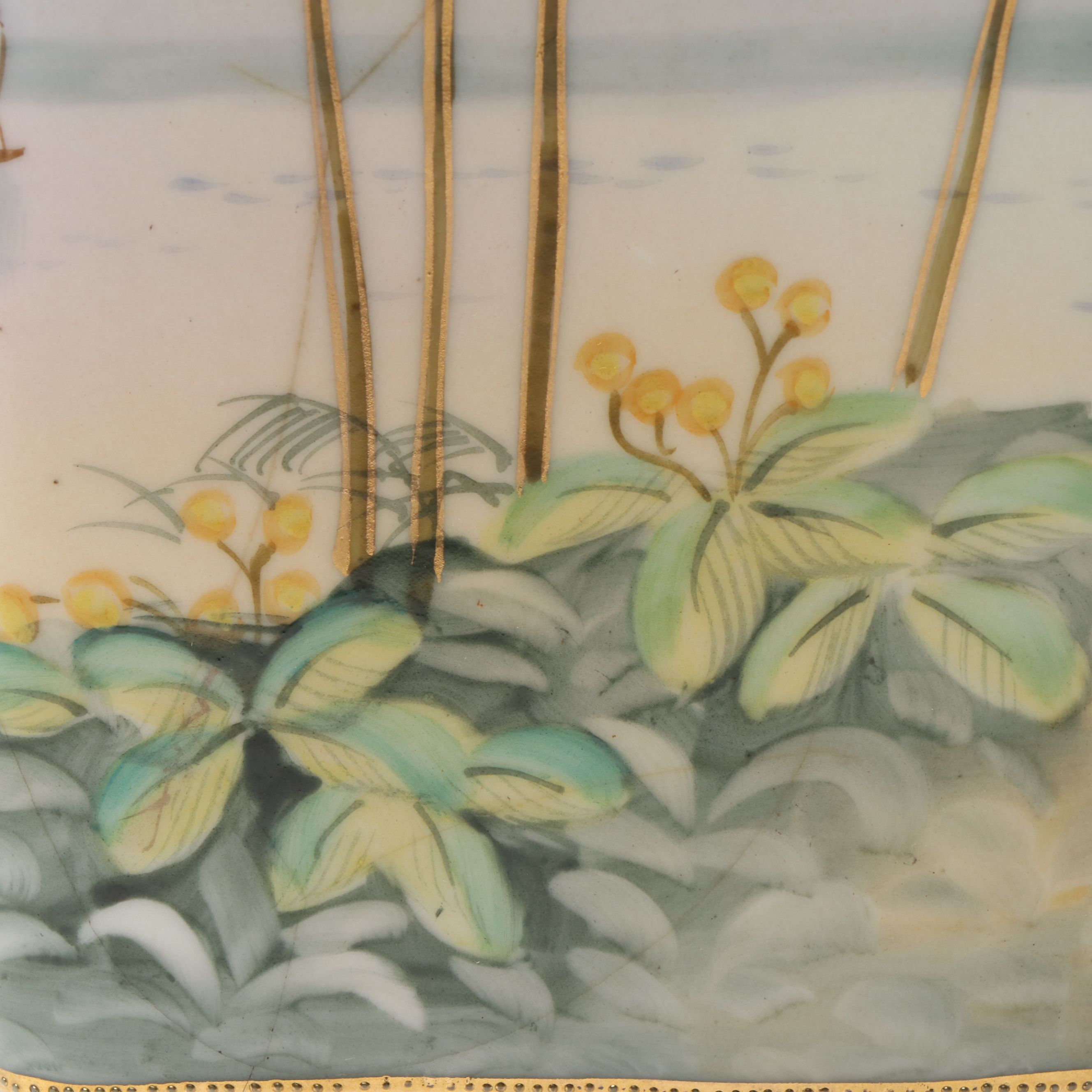 Japanese Hand-Painted Egyptian Landscape Porcelain Vase