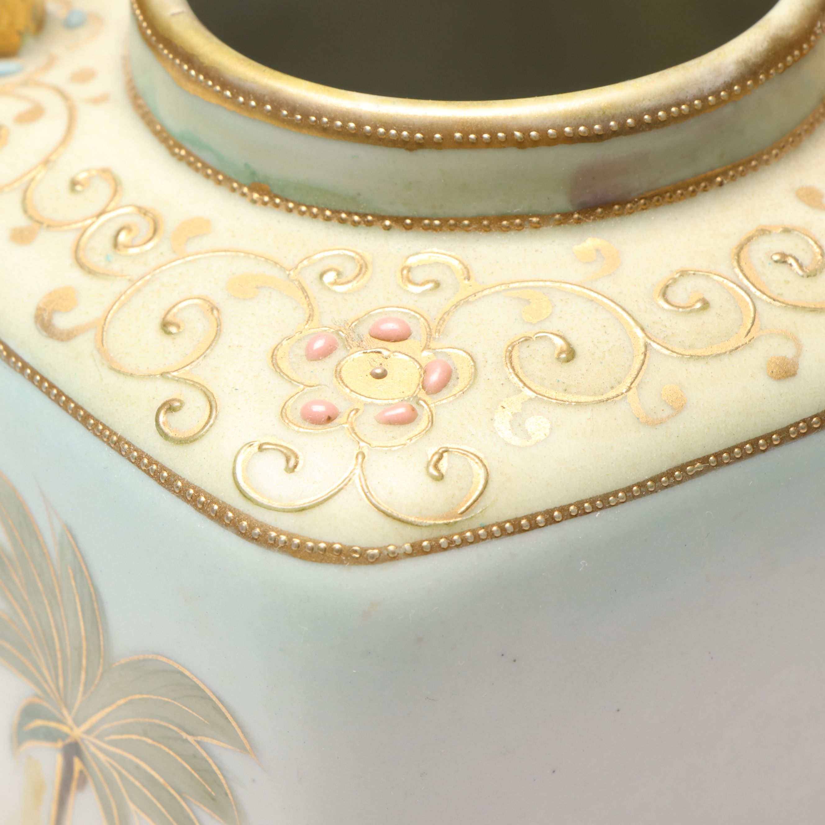 Japanese Hand-Painted Egyptian Landscape Porcelain Vase