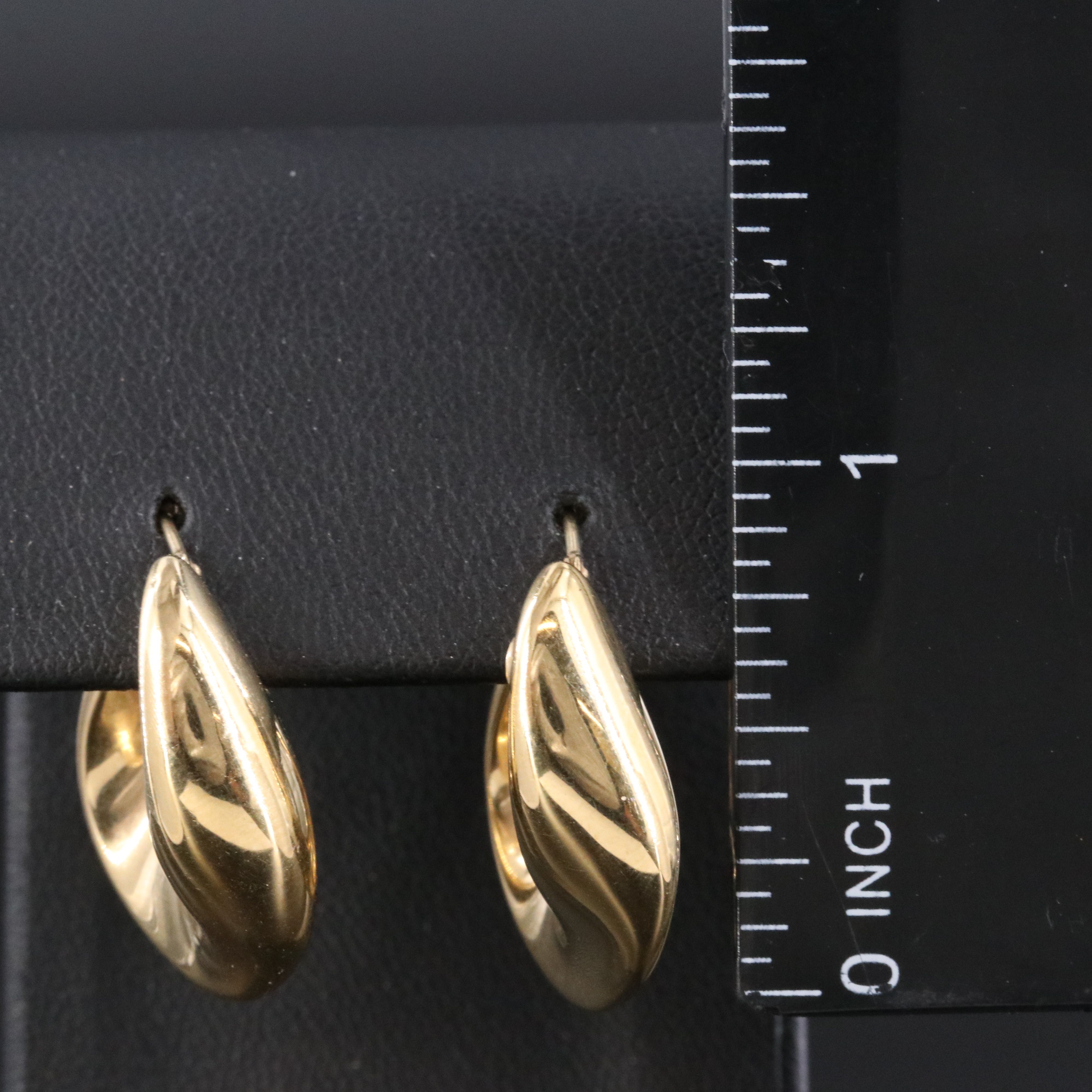 Electroformed Ribboned Hoop Earrings
