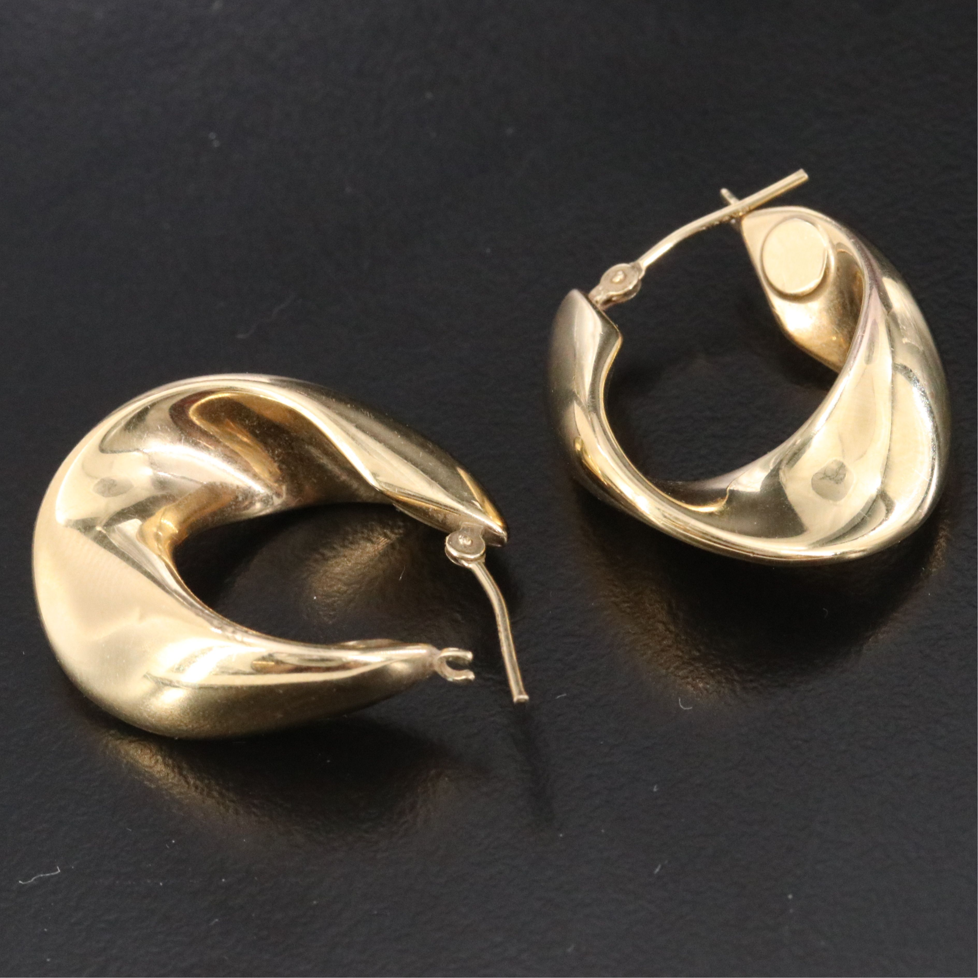 Electroformed Ribboned Hoop Earrings