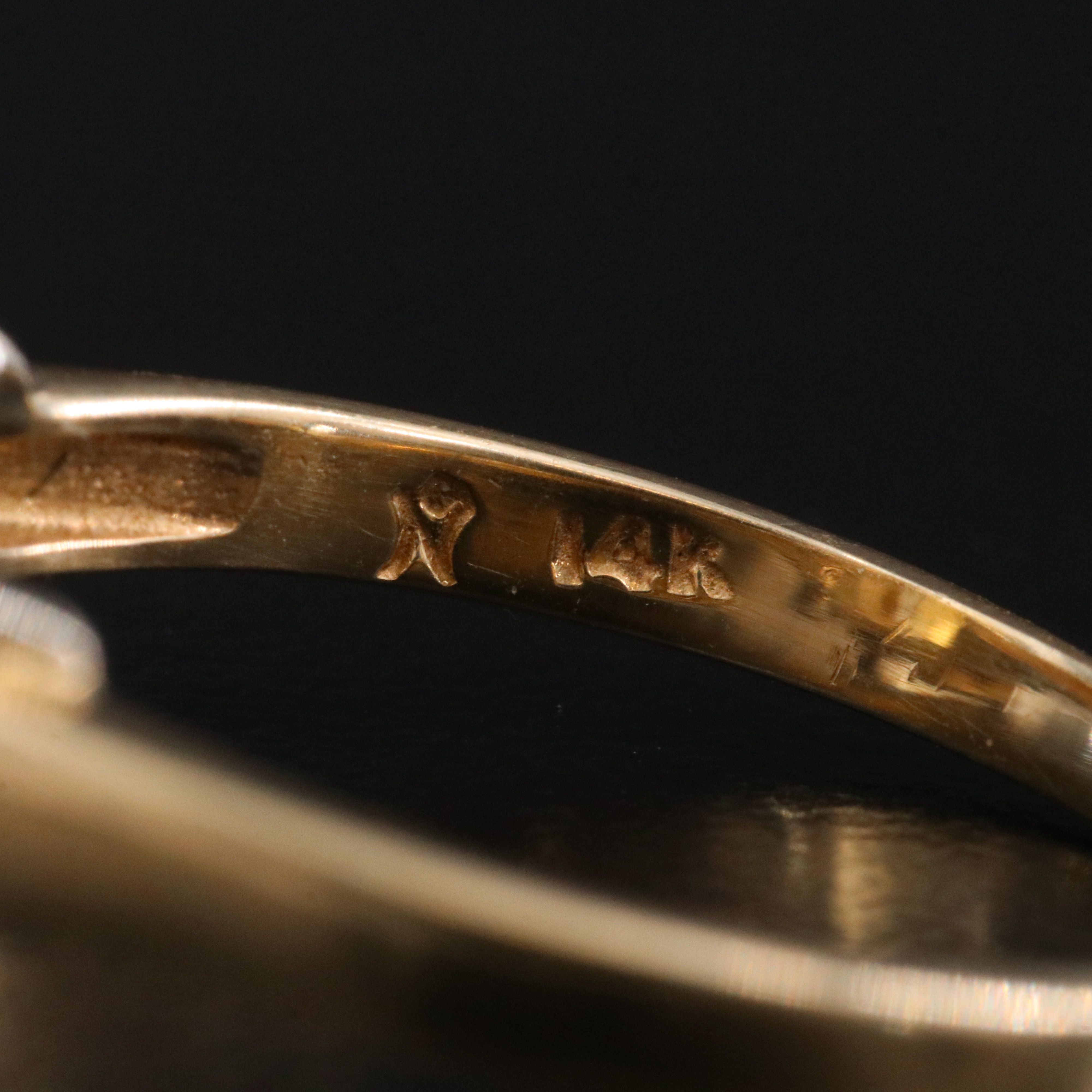 14K Citrine and Diamond Ring