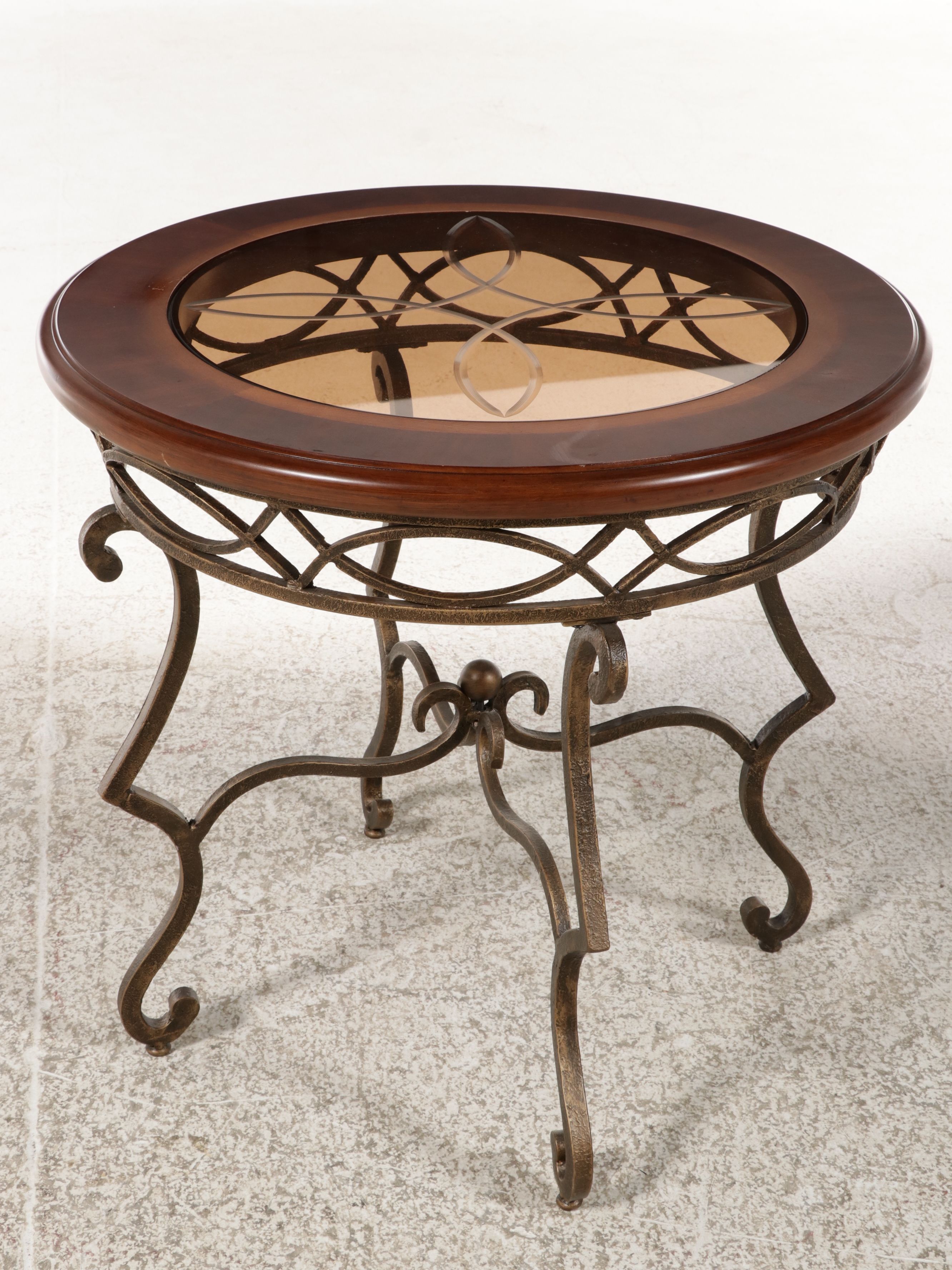 Keller Furniture Metal and Wood Barstools and Side Table, Late 20th Century