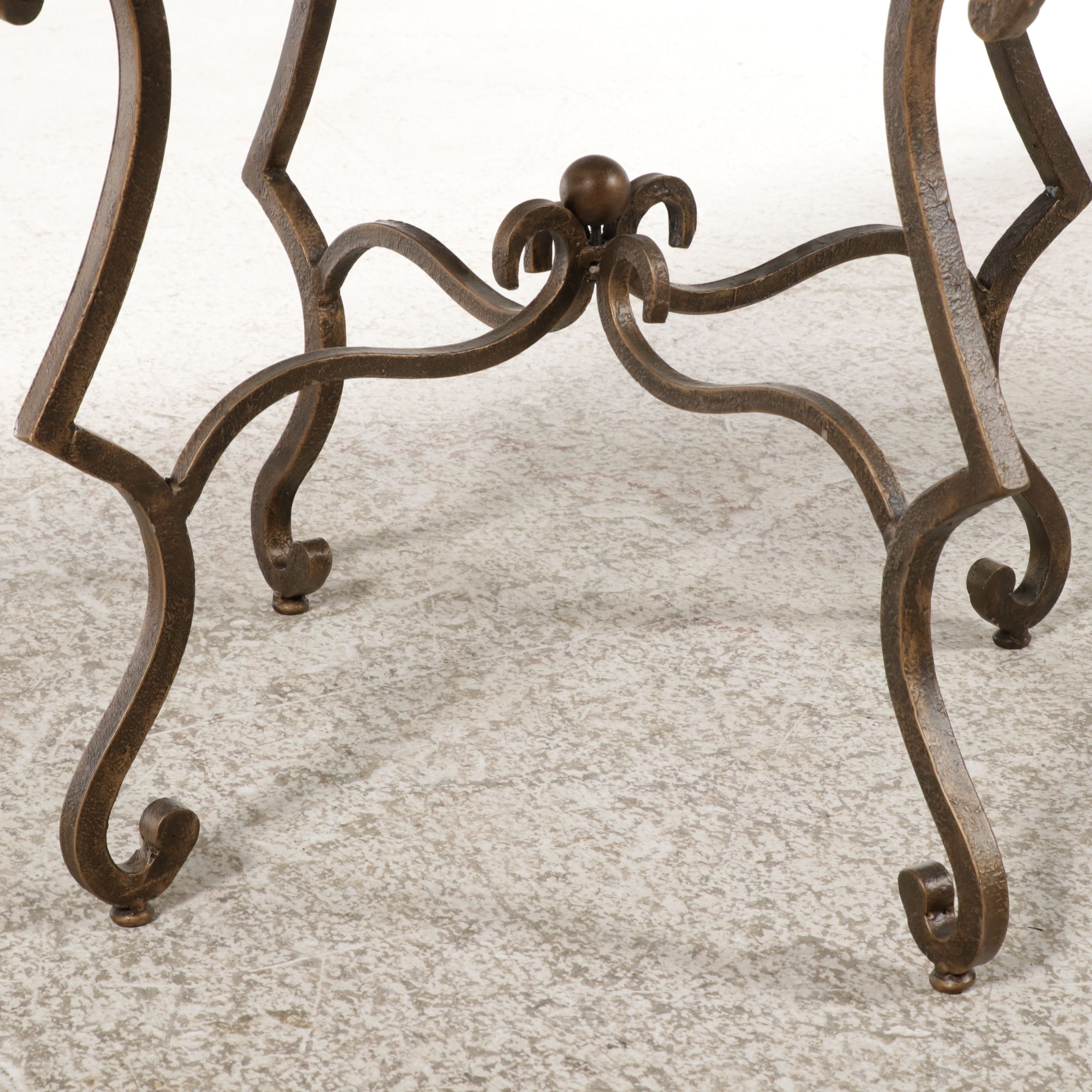 Keller Furniture Metal and Wood Barstools and Side Table, Late 20th Century