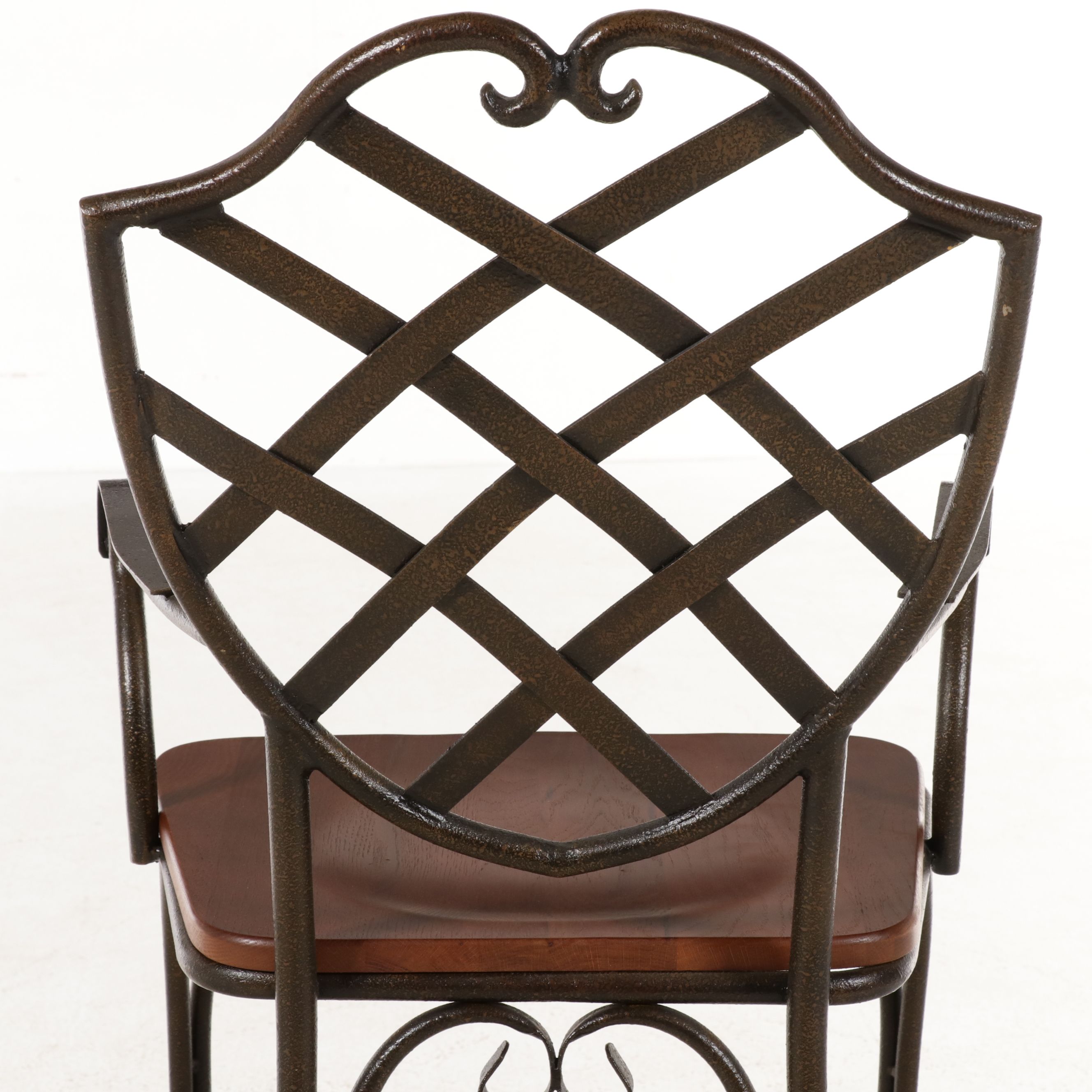 Keller Furniture Metal and Wood Barstools and Side Table, Late 20th Century