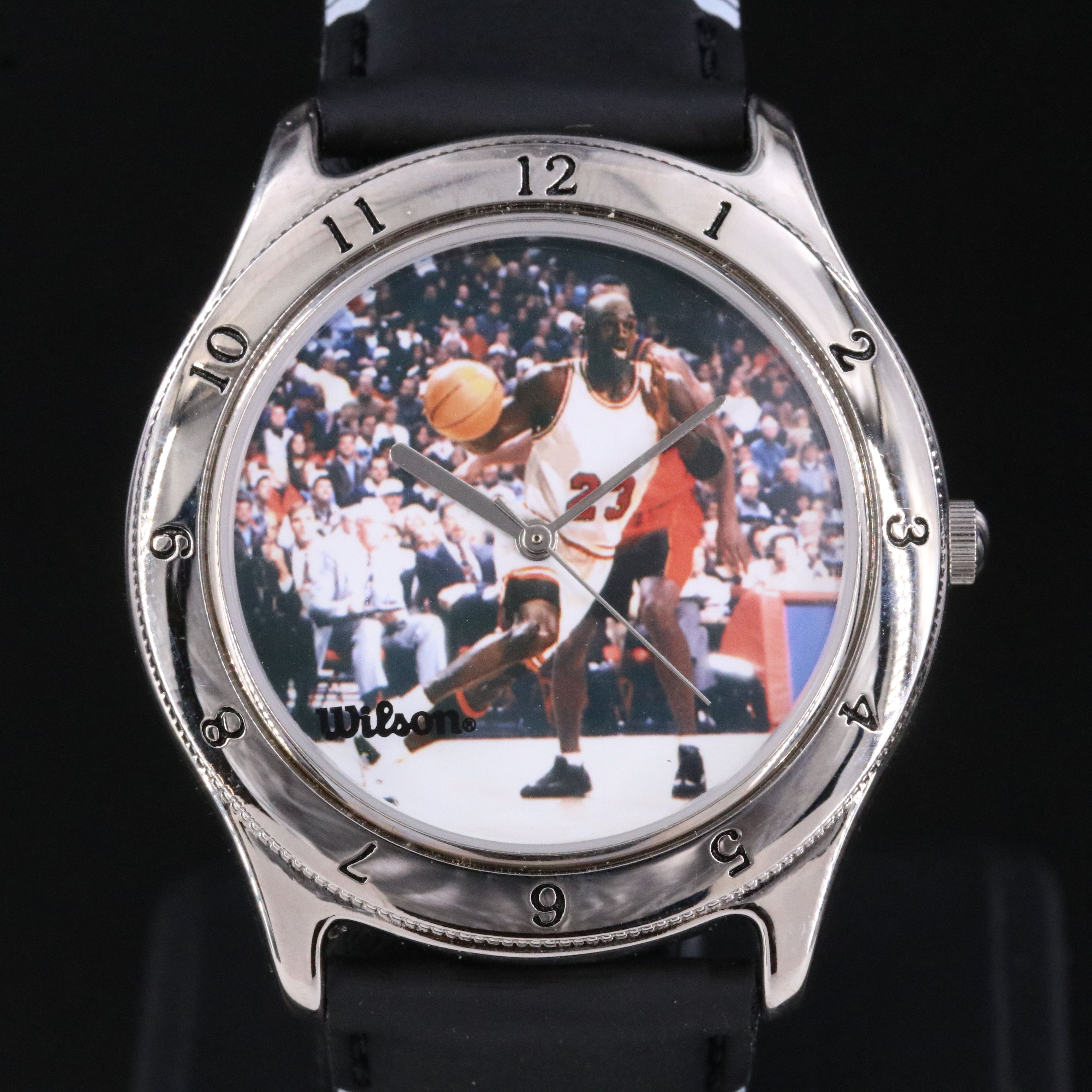 Wilson's Michael Jordan #23 Commemorative Silver-Tone Quartz Watch and Case