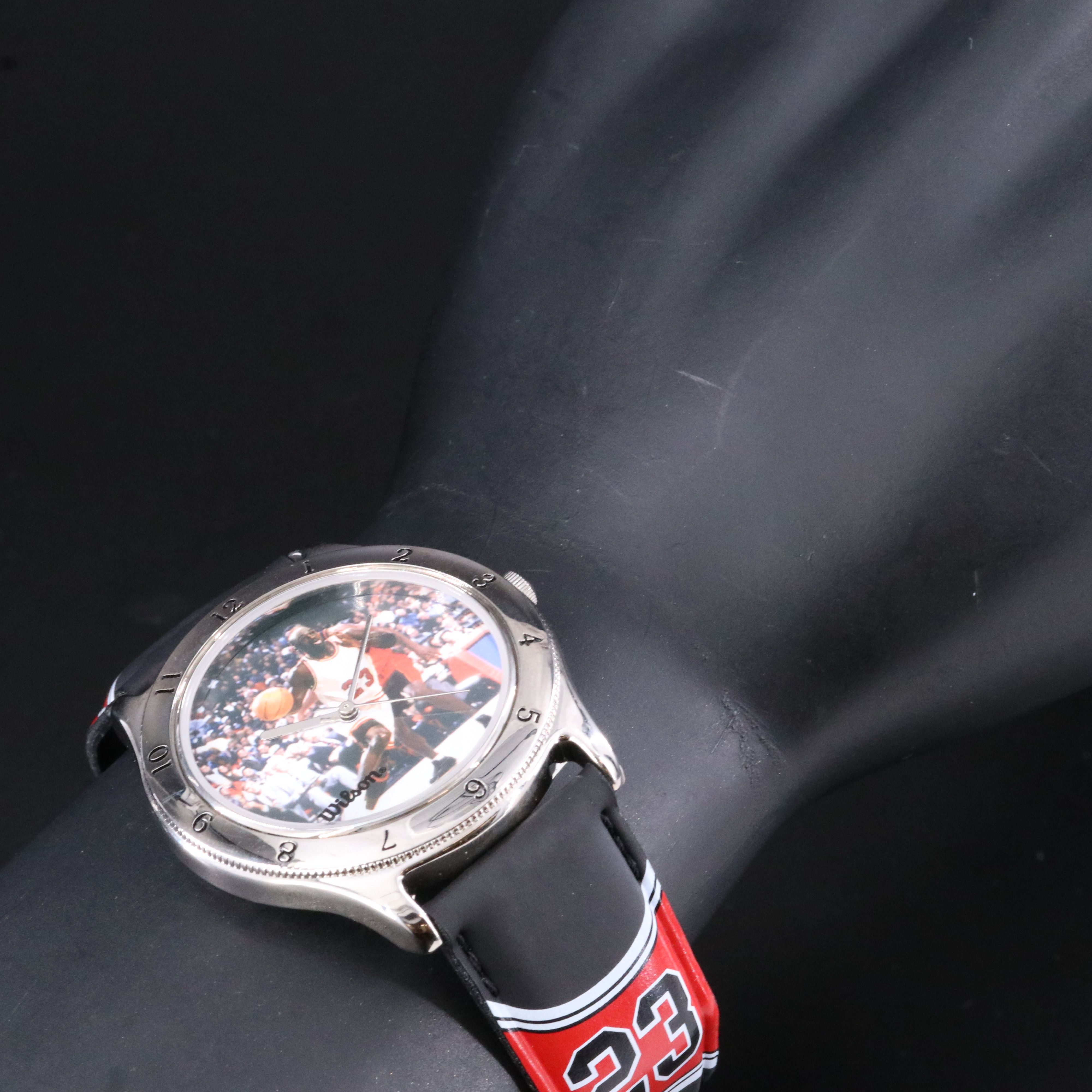 Wilson's Michael Jordan #23 Commemorative Silver-Tone Quartz Watch and Case