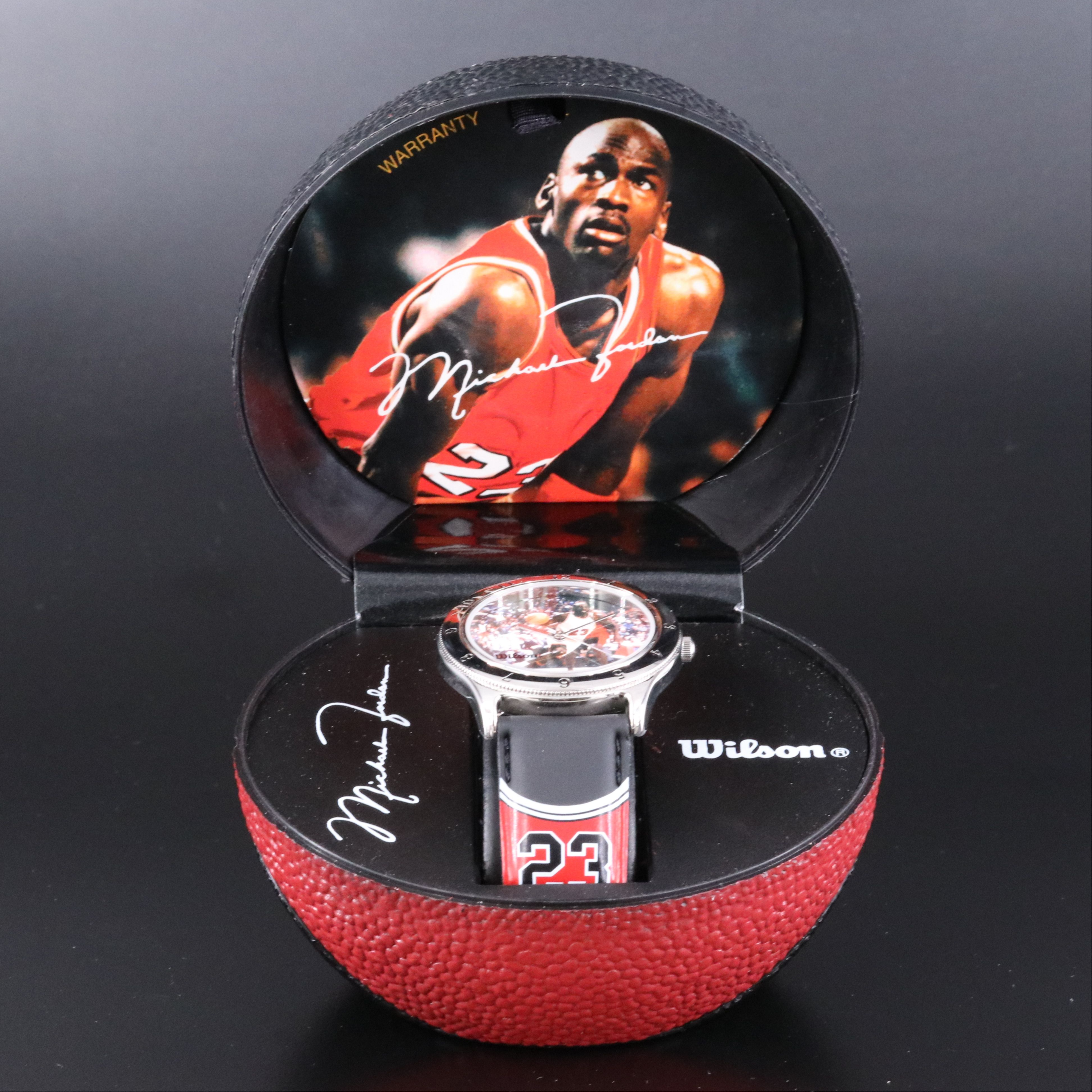 Wilson's Michael Jordan #23 Commemorative Silver-Tone Quartz Watch and Case