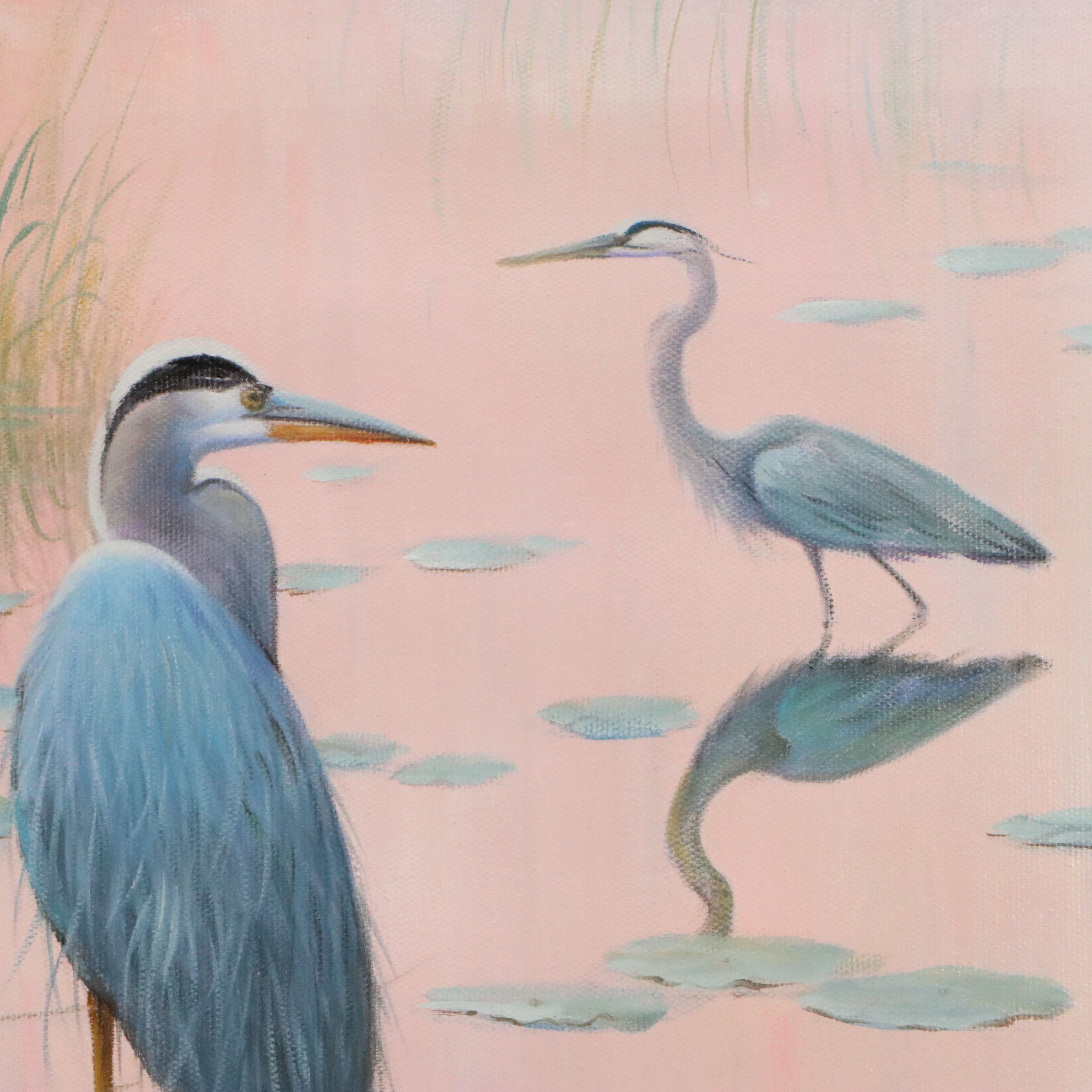 P. M. Ling Oil Painting "Meeting Place" Circa 2026