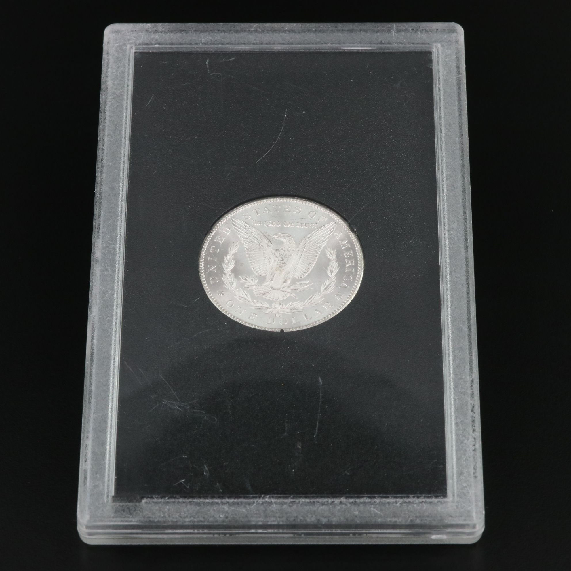 1884-CC Morgan Silver Dollar in a GSA Holder