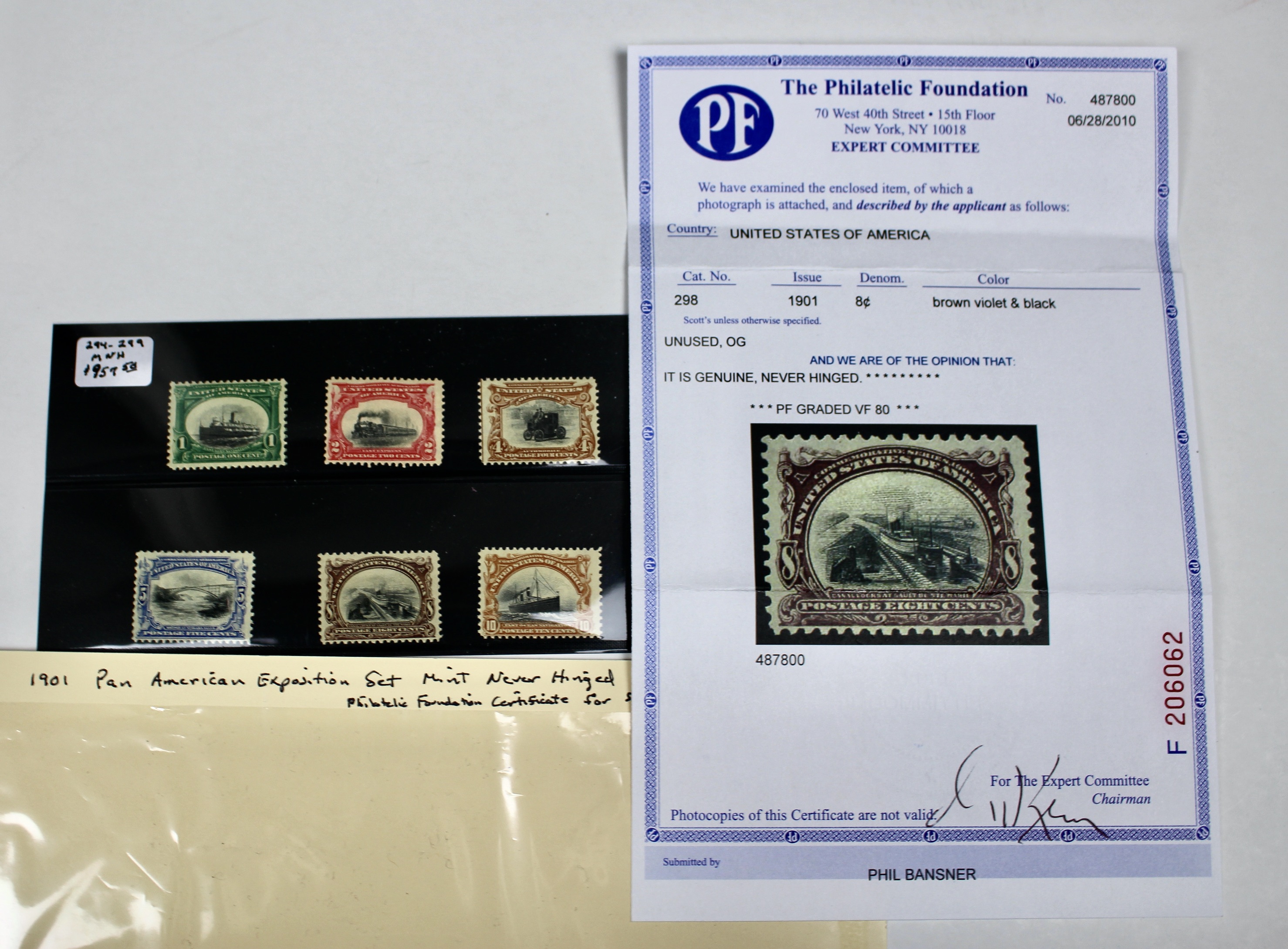 Mint Never Hinged 1901 Pan-American Exposition Postage Stamp Set