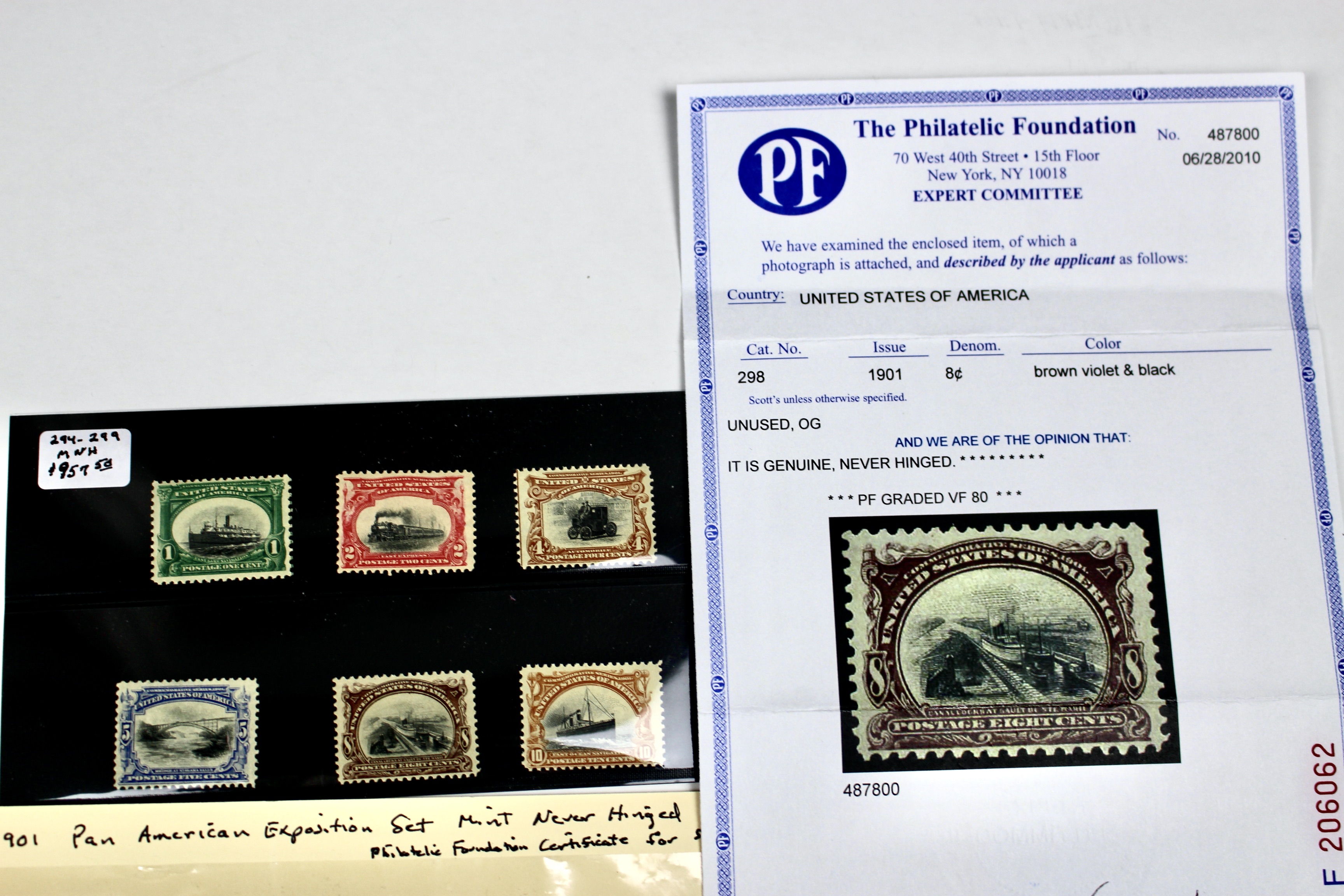 Mint Never Hinged 1901 Pan-American Exposition Postage Stamp Set
