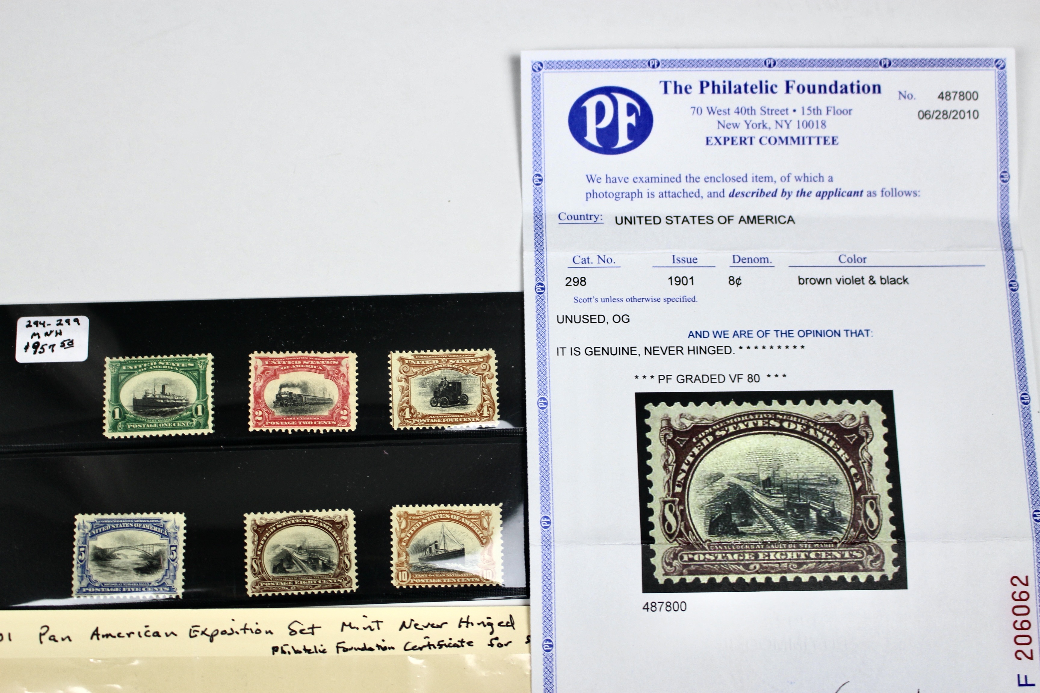 Mint Never Hinged 1901 Pan-American Exposition Postage Stamp Set