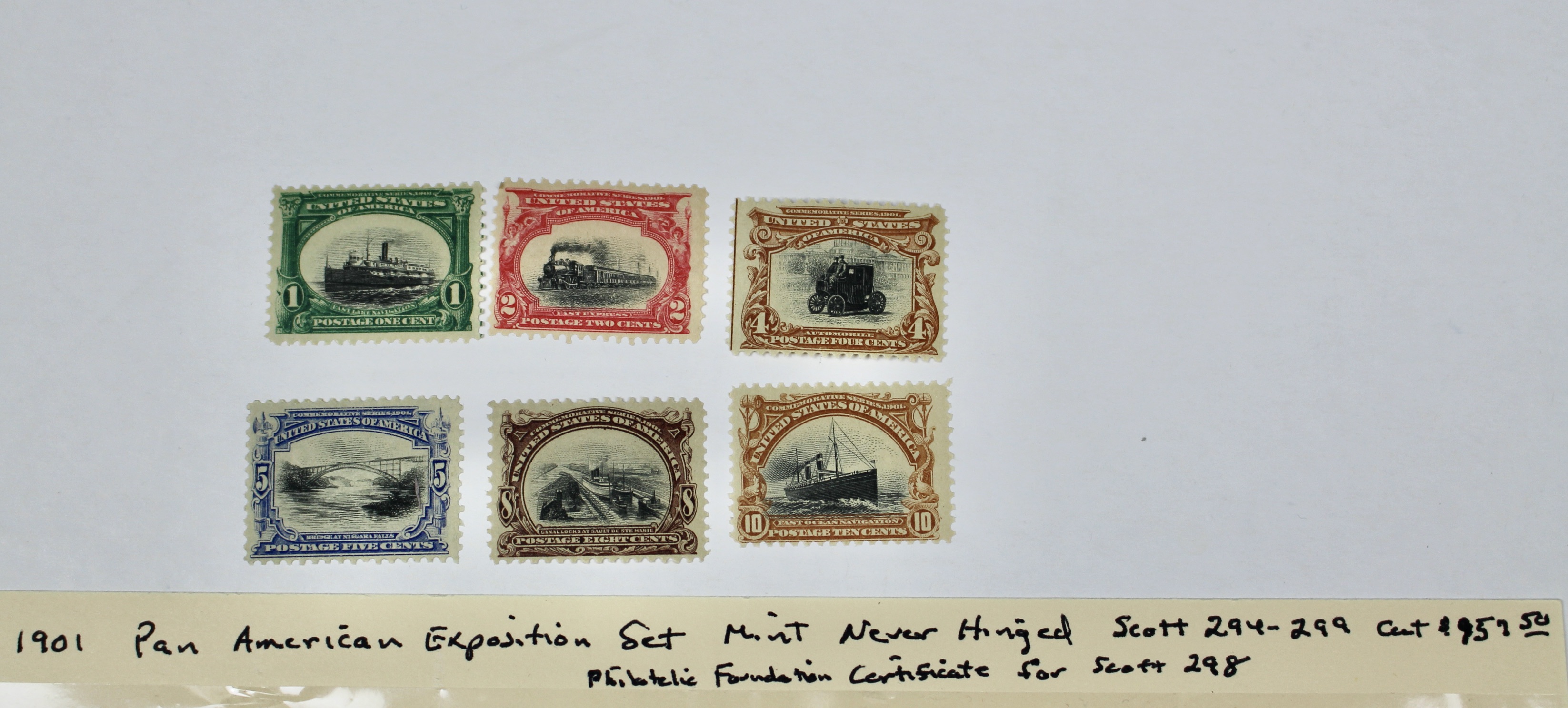 Mint Never Hinged 1901 Pan-American Exposition Postage Stamp Set