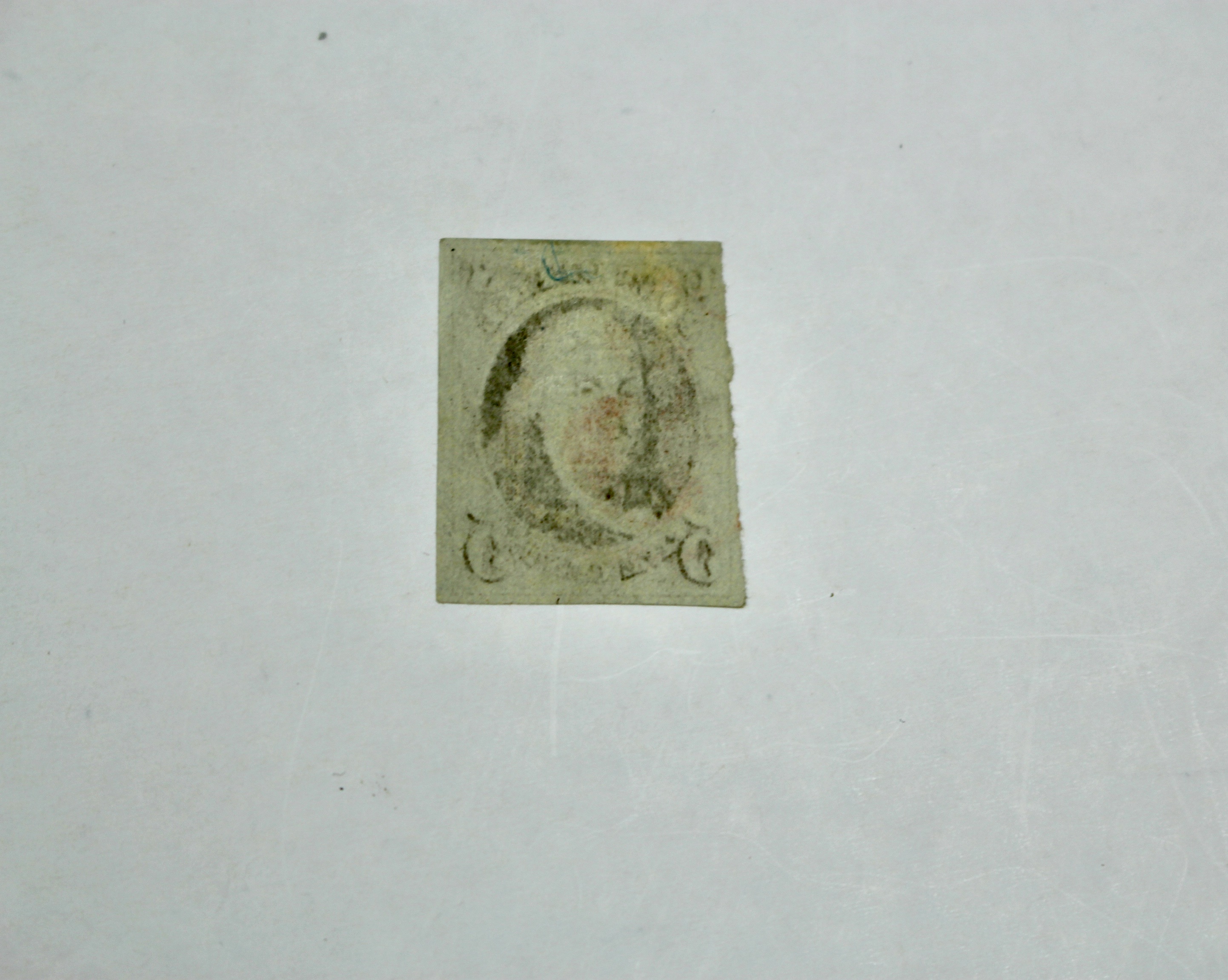 1847 U.S. Franklin 5-Cent Postage Stamp, Scott #1, First U.S. Stamp