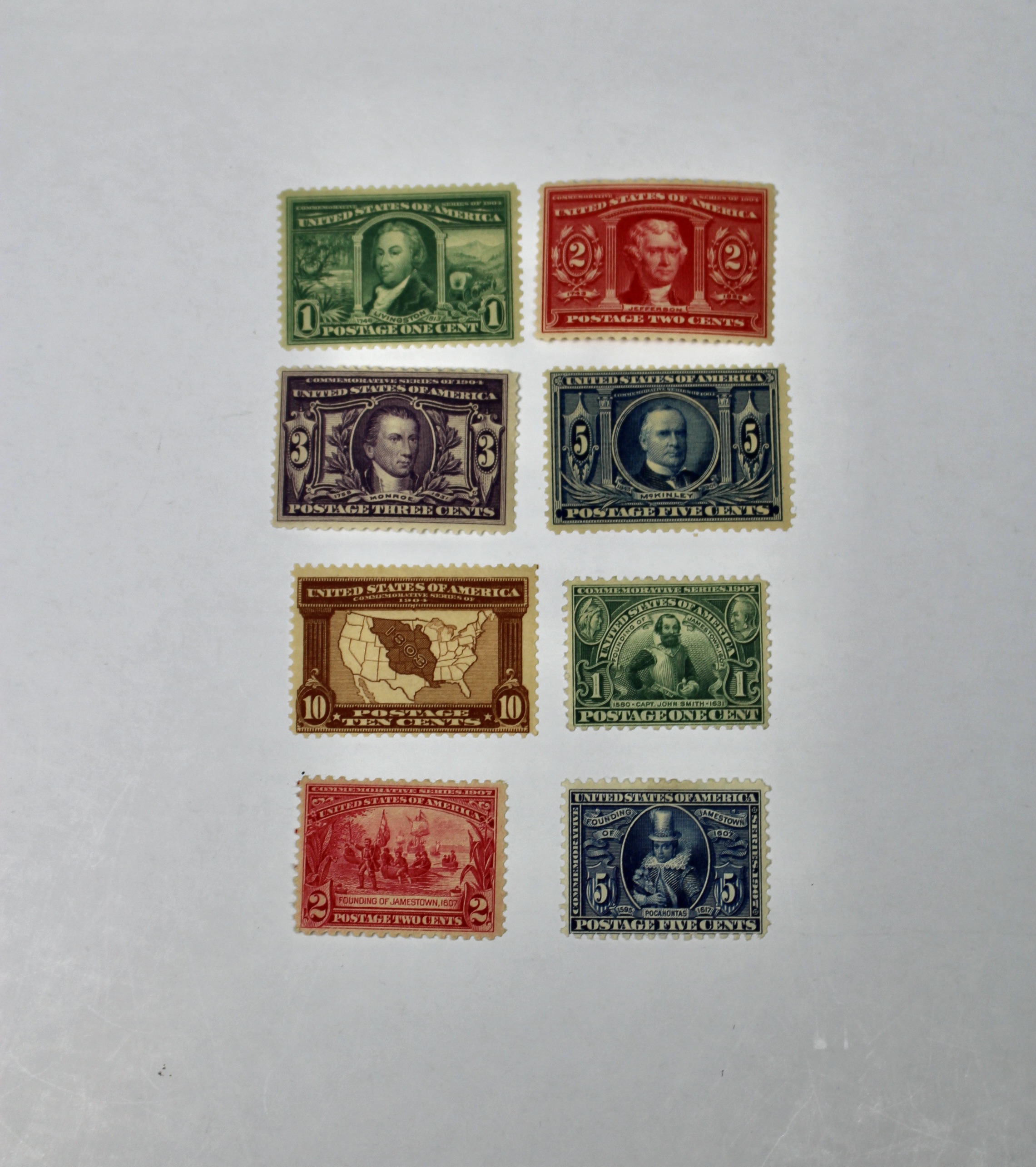 U.S. Scott 323 to 330 Postage Stamps, Mint Condition