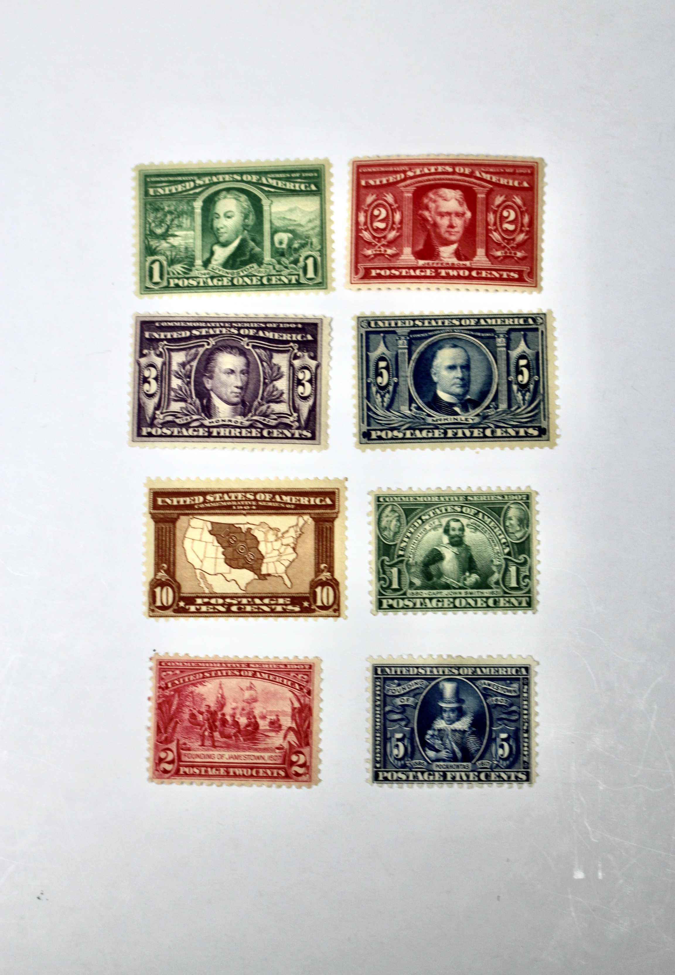 U.S. Scott 323 to 330 Postage Stamps, Mint Condition