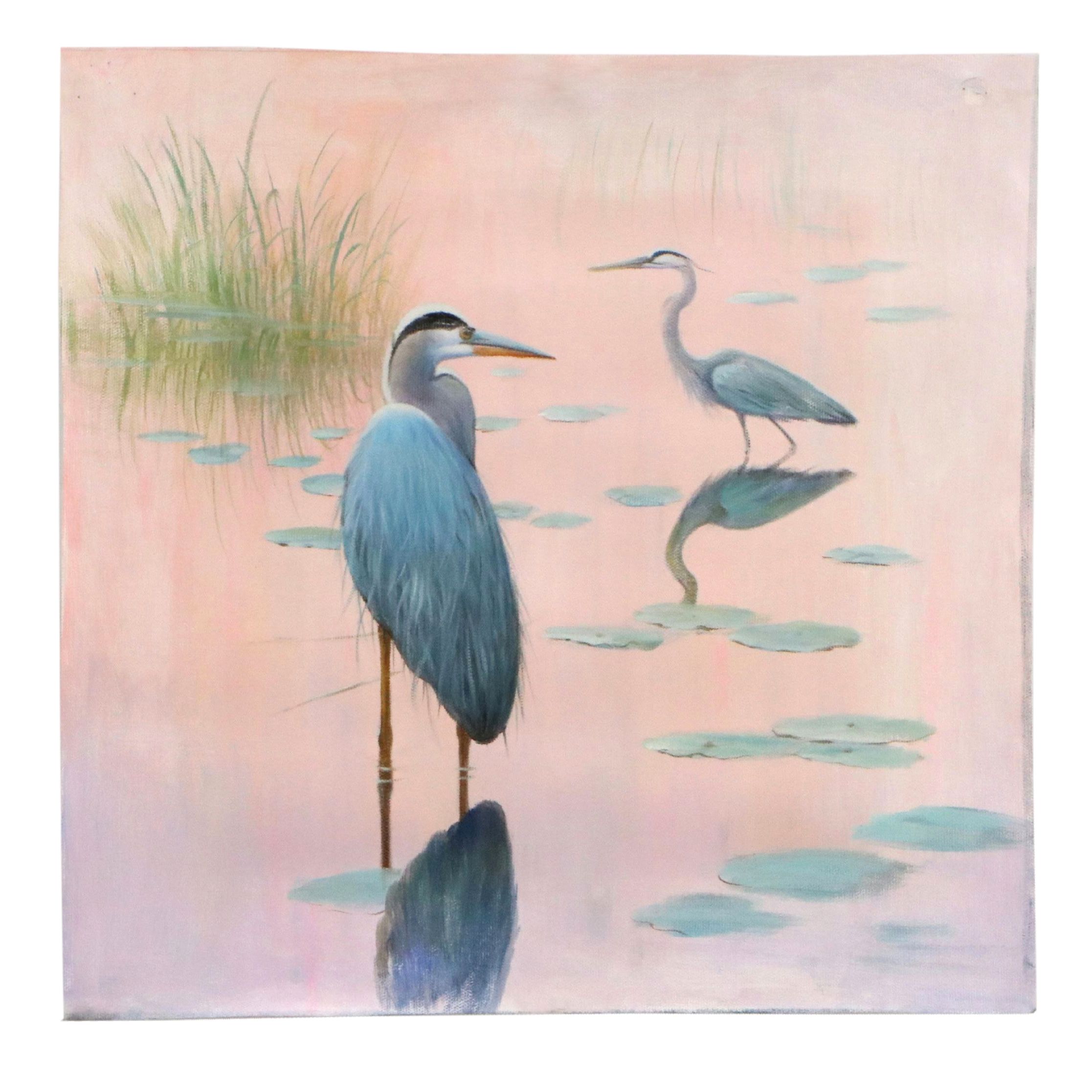 P. M. Ling Oil Painting "Meeting Place" Circa 2026