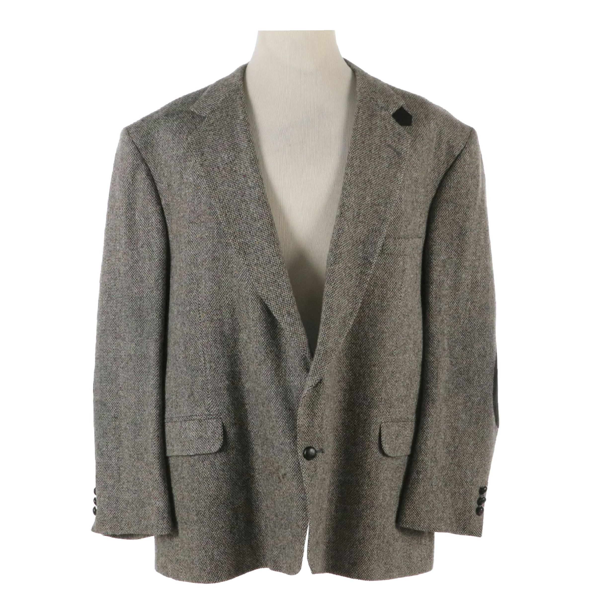 Men's Sutter & Grant Wool Tweed Sport Coat with Jordache Corduroy Flat Cap
