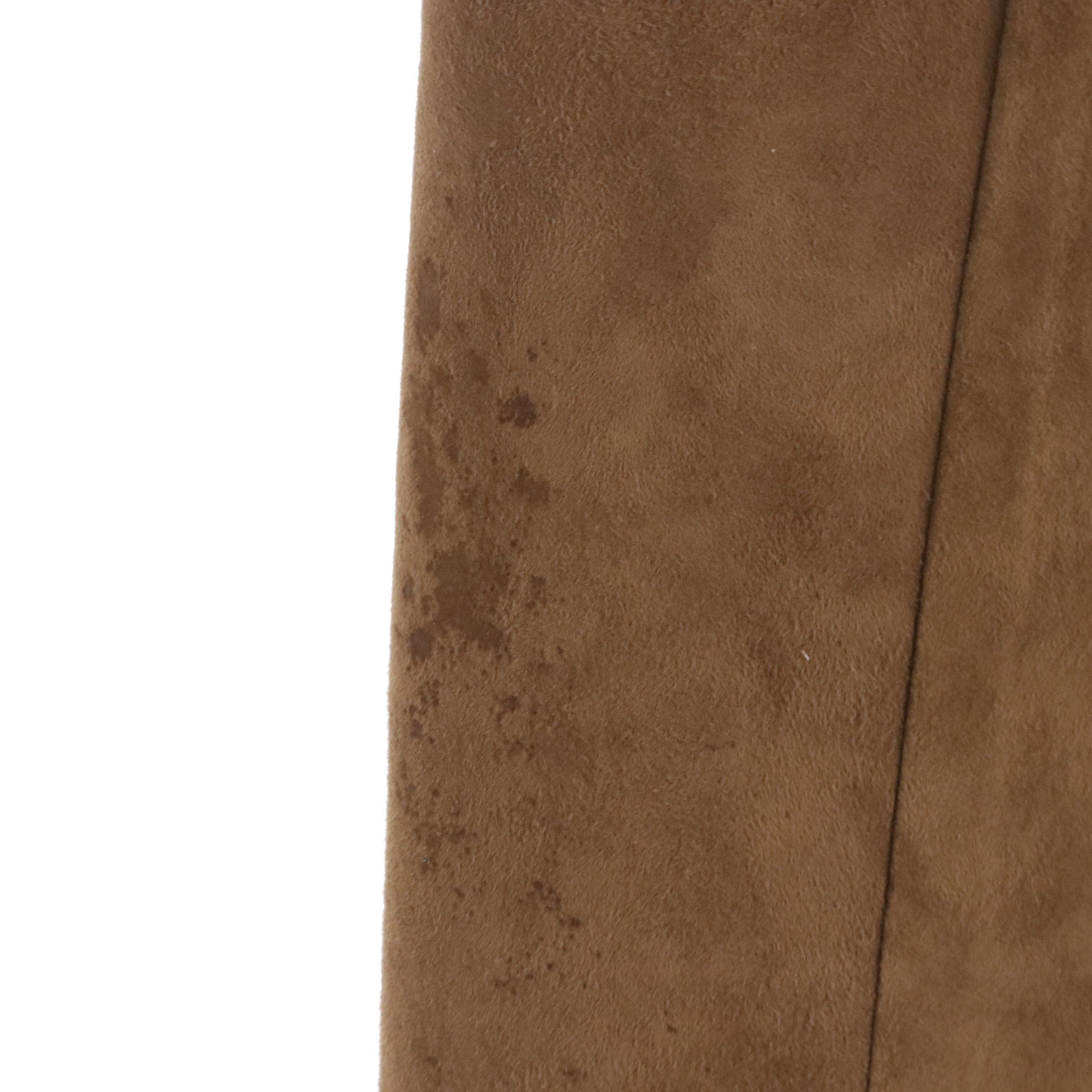 Double-Breasted Suede Coat with Mink Fur Collar, Vintage