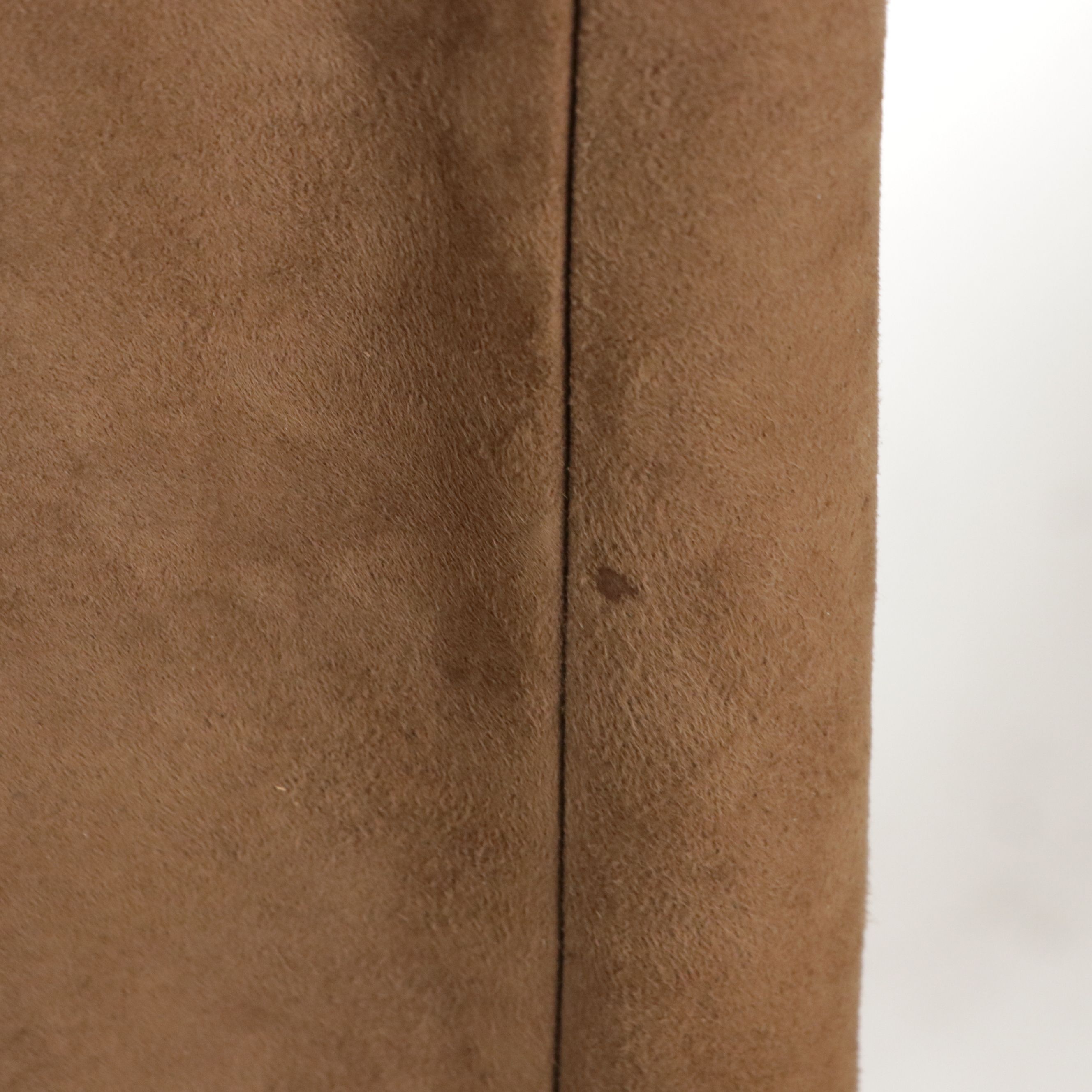 Double-Breasted Suede Coat with Mink Fur Collar, Vintage