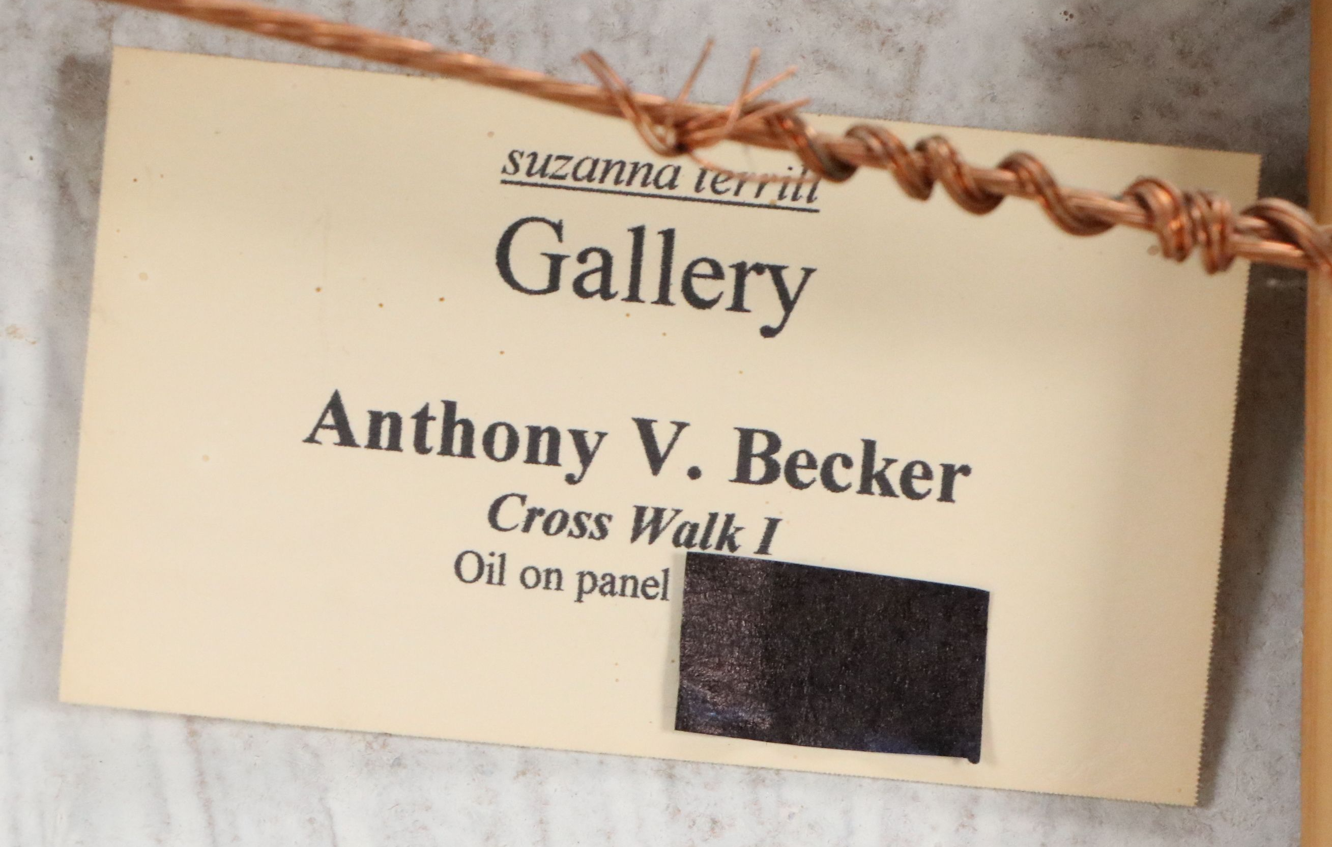 Anthony V. Becker Oil Painting "Cross Walk I," 1999