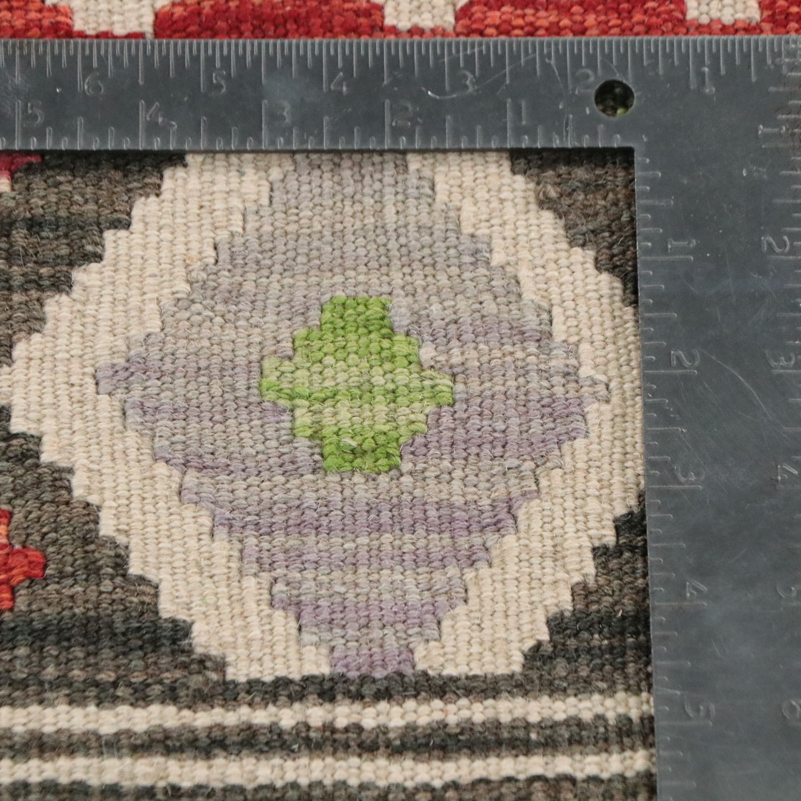 6'1 x 7'7 Handwoven Pakistani Pictorial Kilim Area Rug