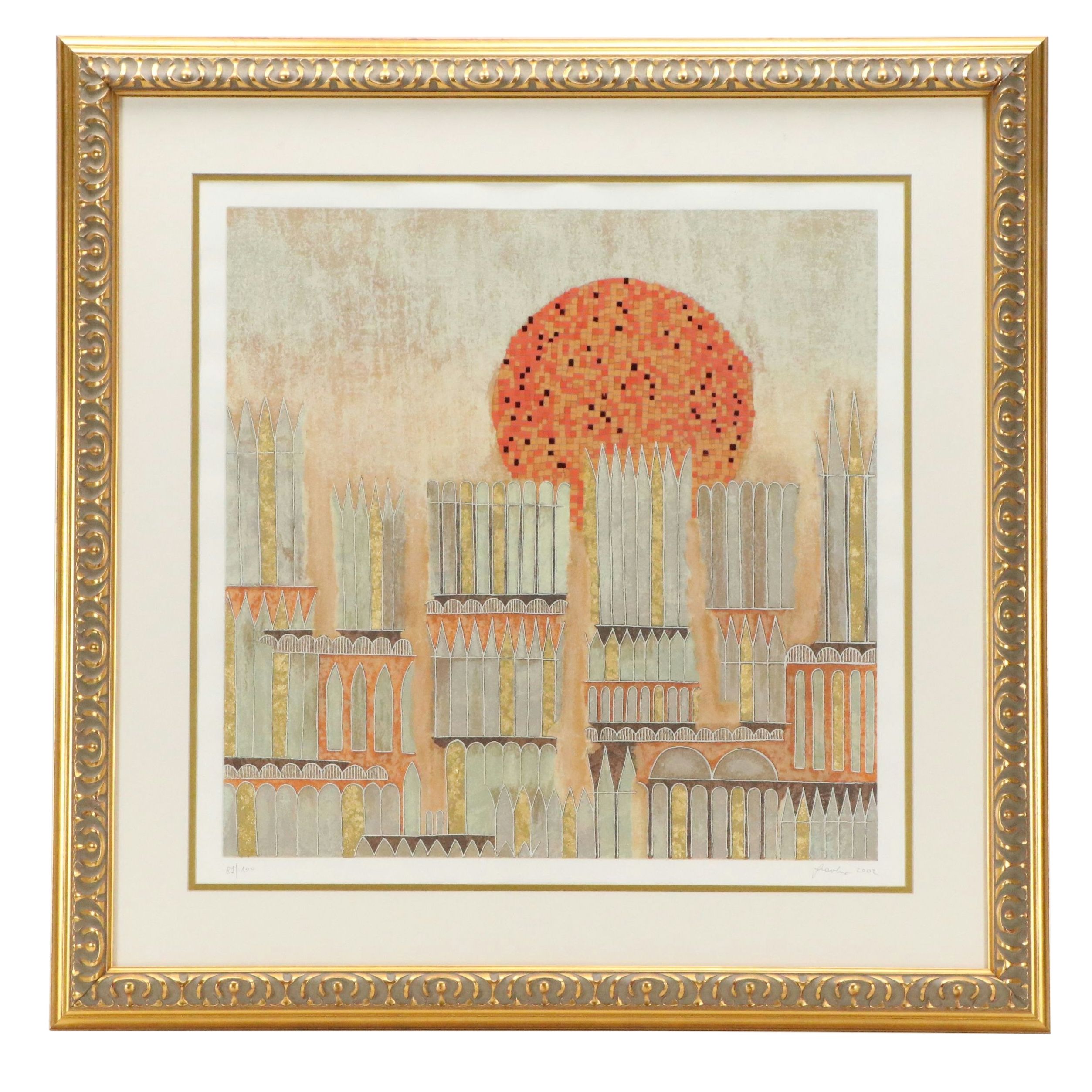 Giovanni Franko Serigraph "The Sun in the City," 2002