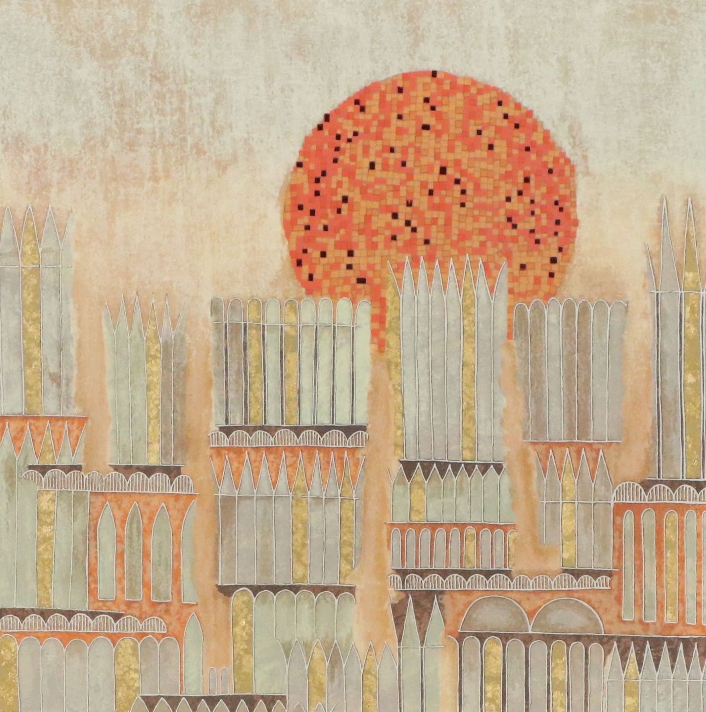 Giovanni Franko Serigraph "The Sun in the City," 2002