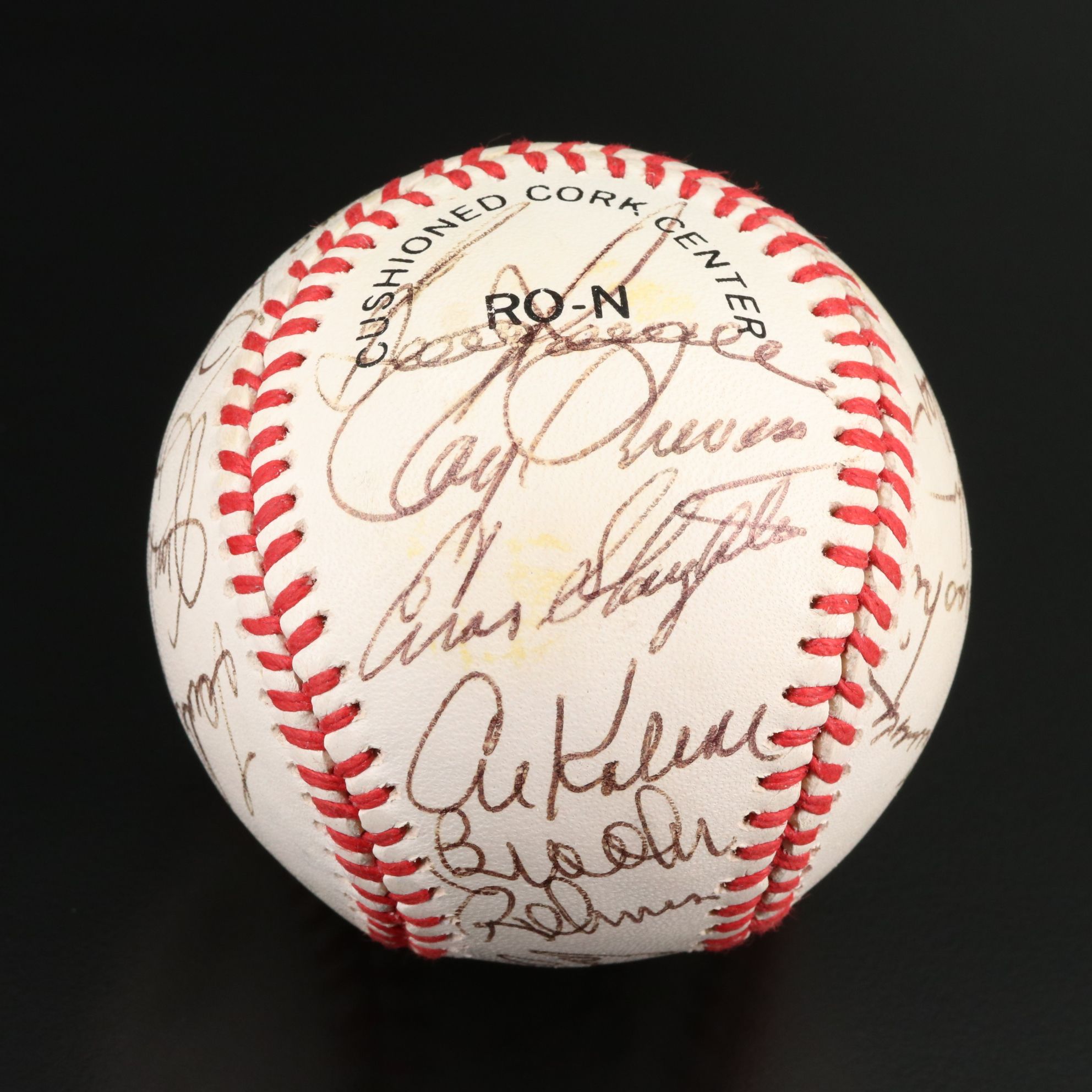 Signed Rawlings Baseball with Seventeen Signatures, Mainly HOF and Star Players