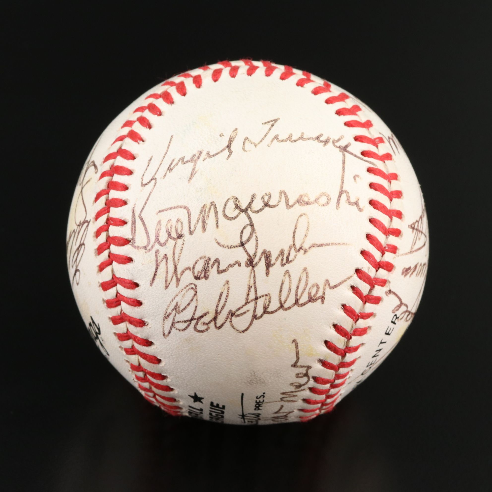Signed Rawlings Baseball with Seventeen Signatures, Mainly HOF and Star Players