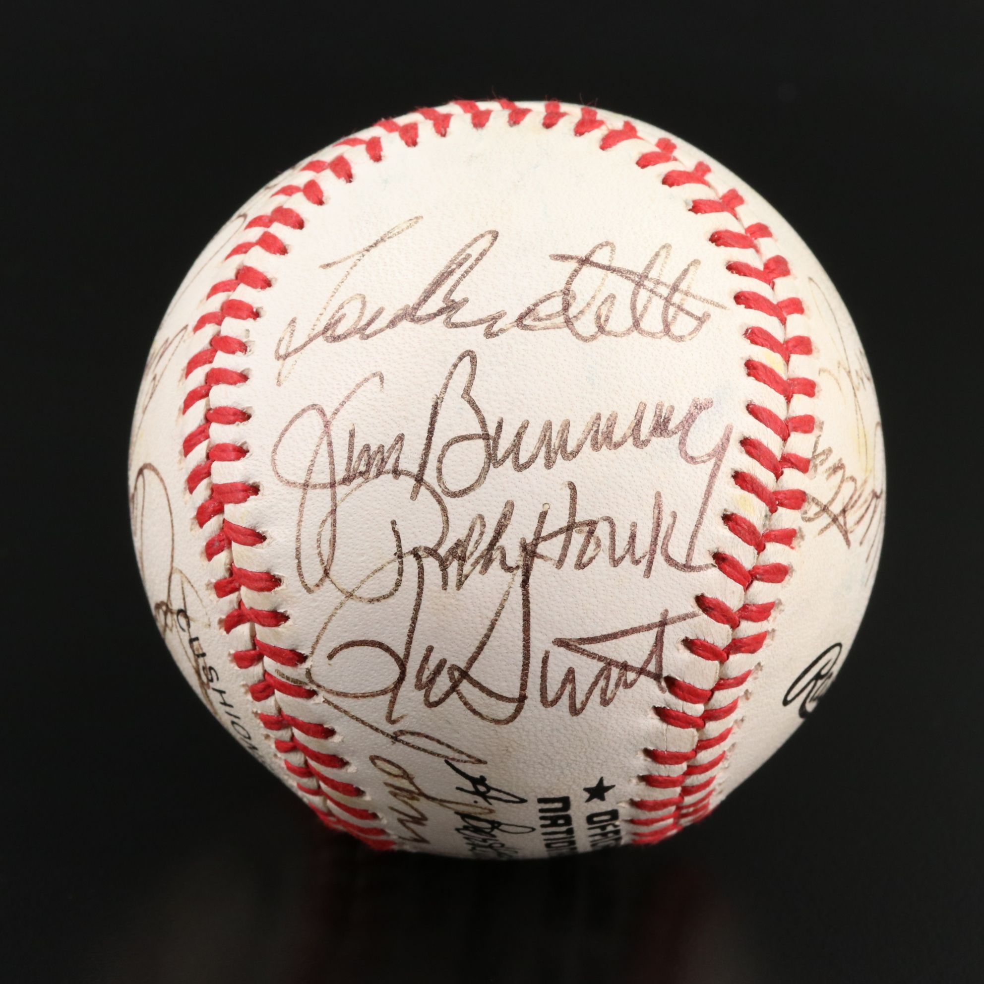 Signed Rawlings Baseball with Seventeen Signatures, Mainly HOF and Star Players