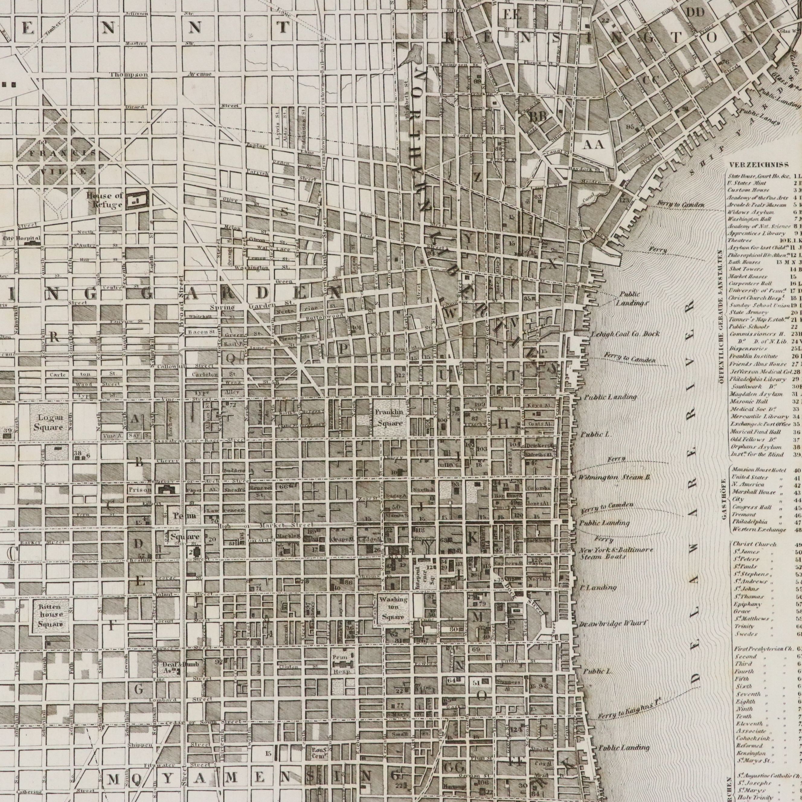 Joseph Meyer "Philadelphia" and Other Map with Antiqued Replica Map of Texas