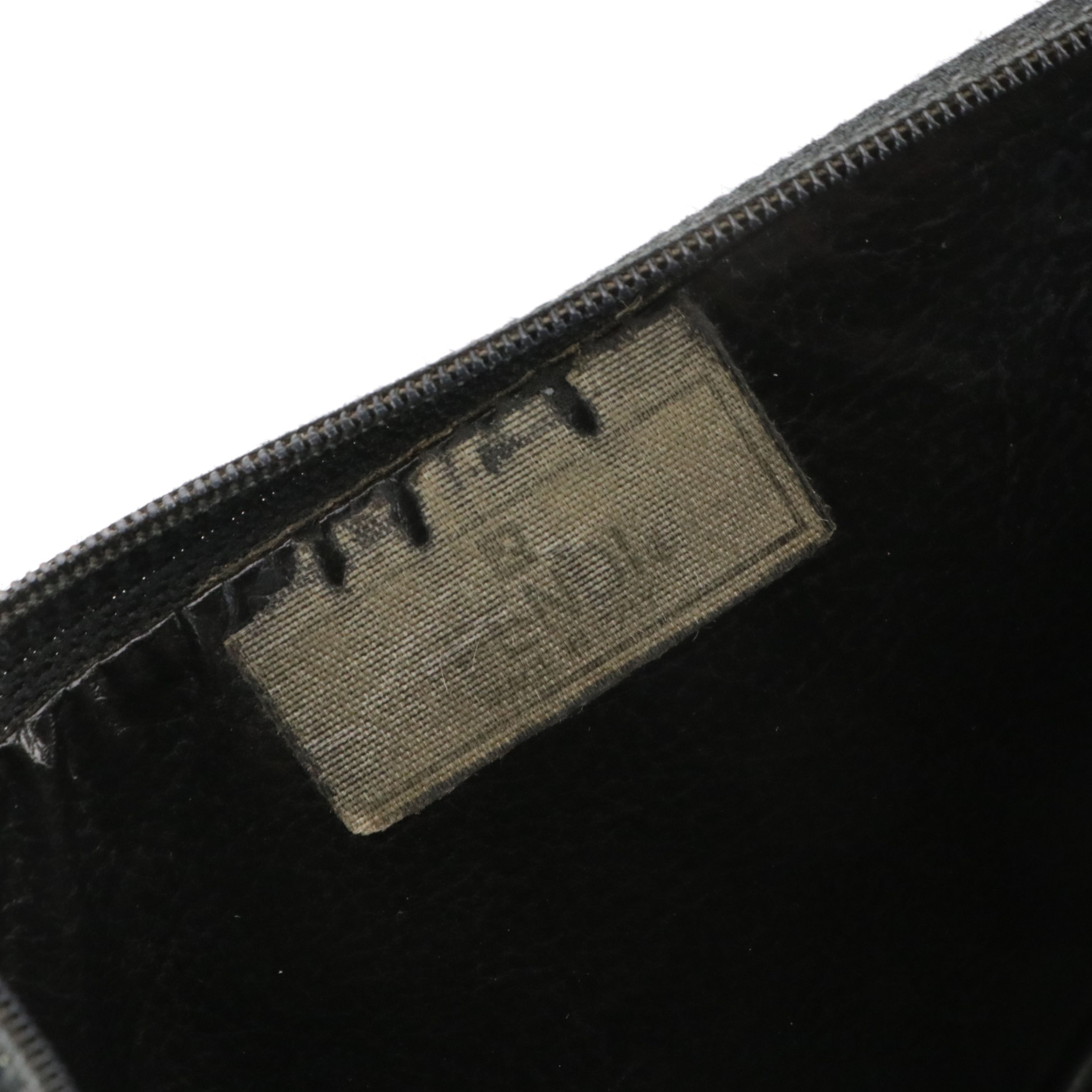 Fendi Zip Pouch Clutch in Pequin Stripe Canvas, Vintage