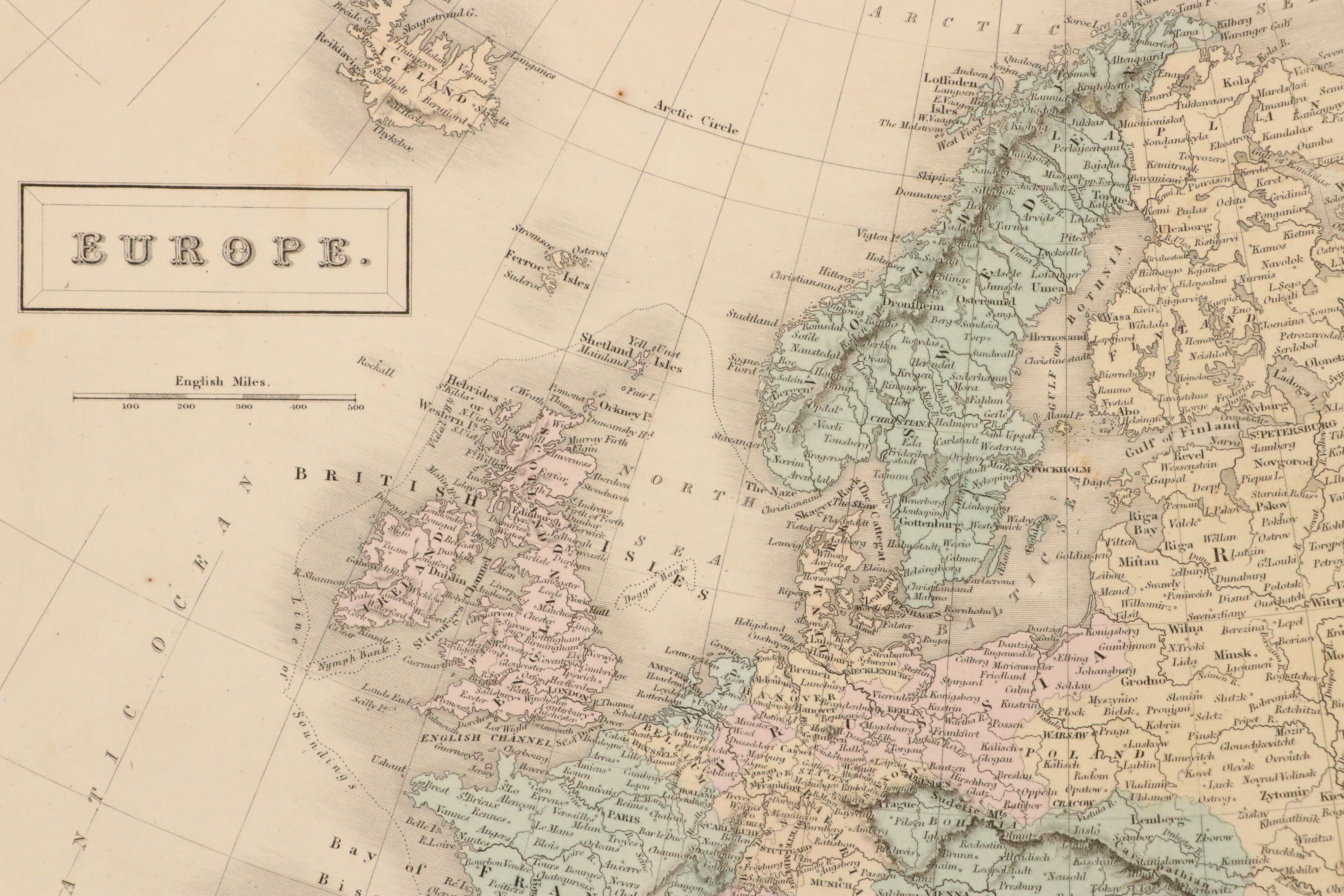A. & C. Black Edinburgh "Austrian Dominions" with Other Antique European Maps