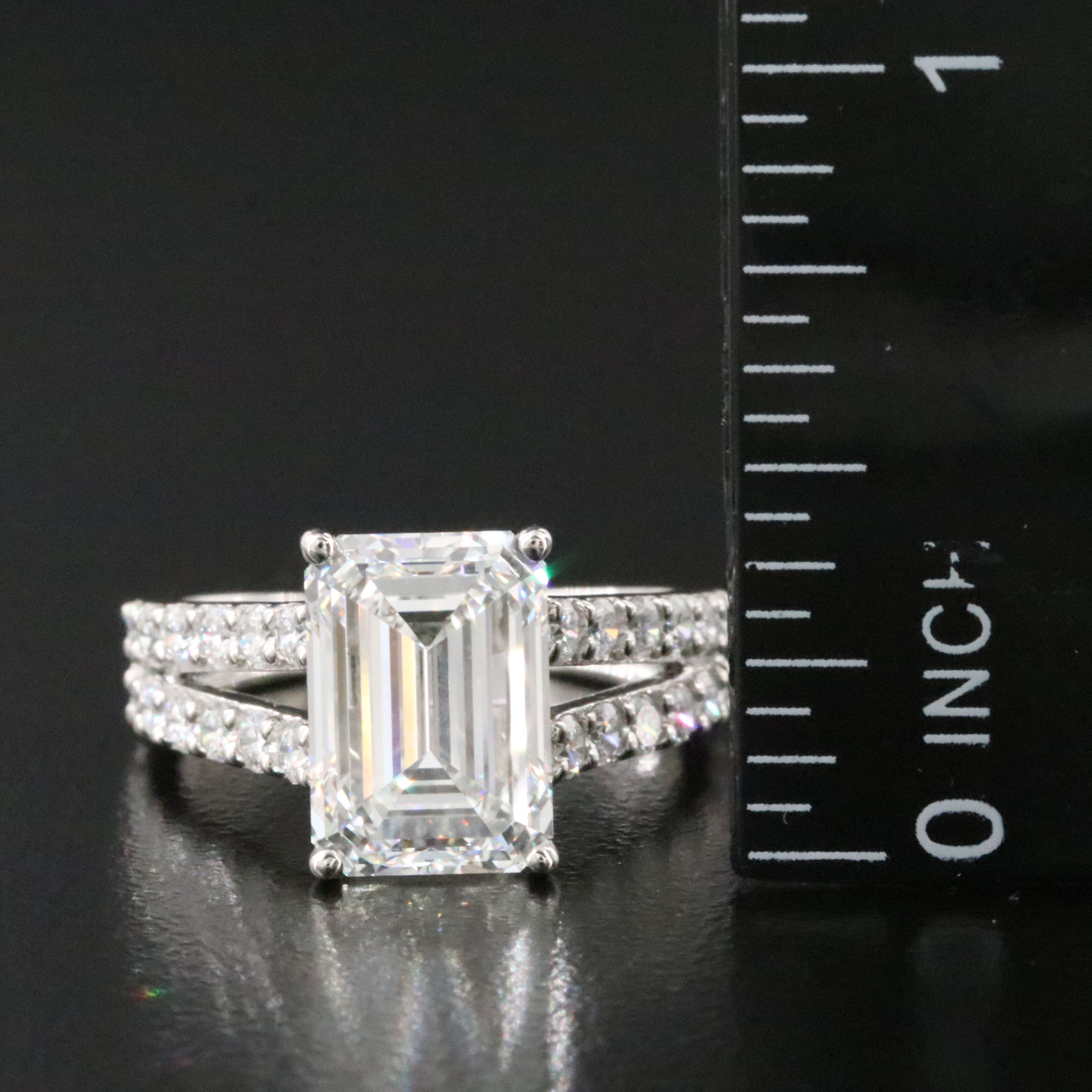 Platinum 5.50 CTW Lab Grown Diamond Ring with IGI Report