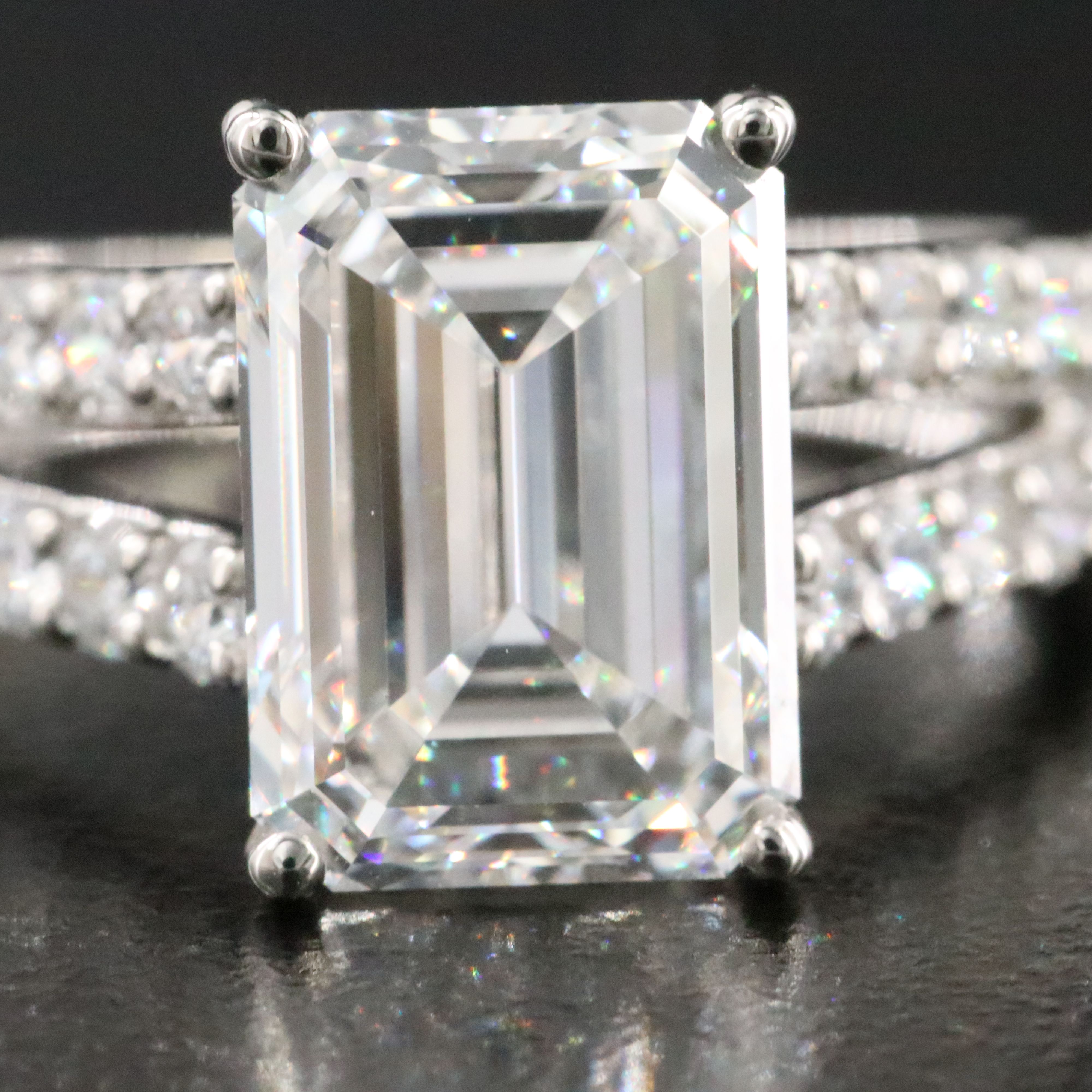 Platinum 5.50 CTW Lab Grown Diamond Ring with IGI Report